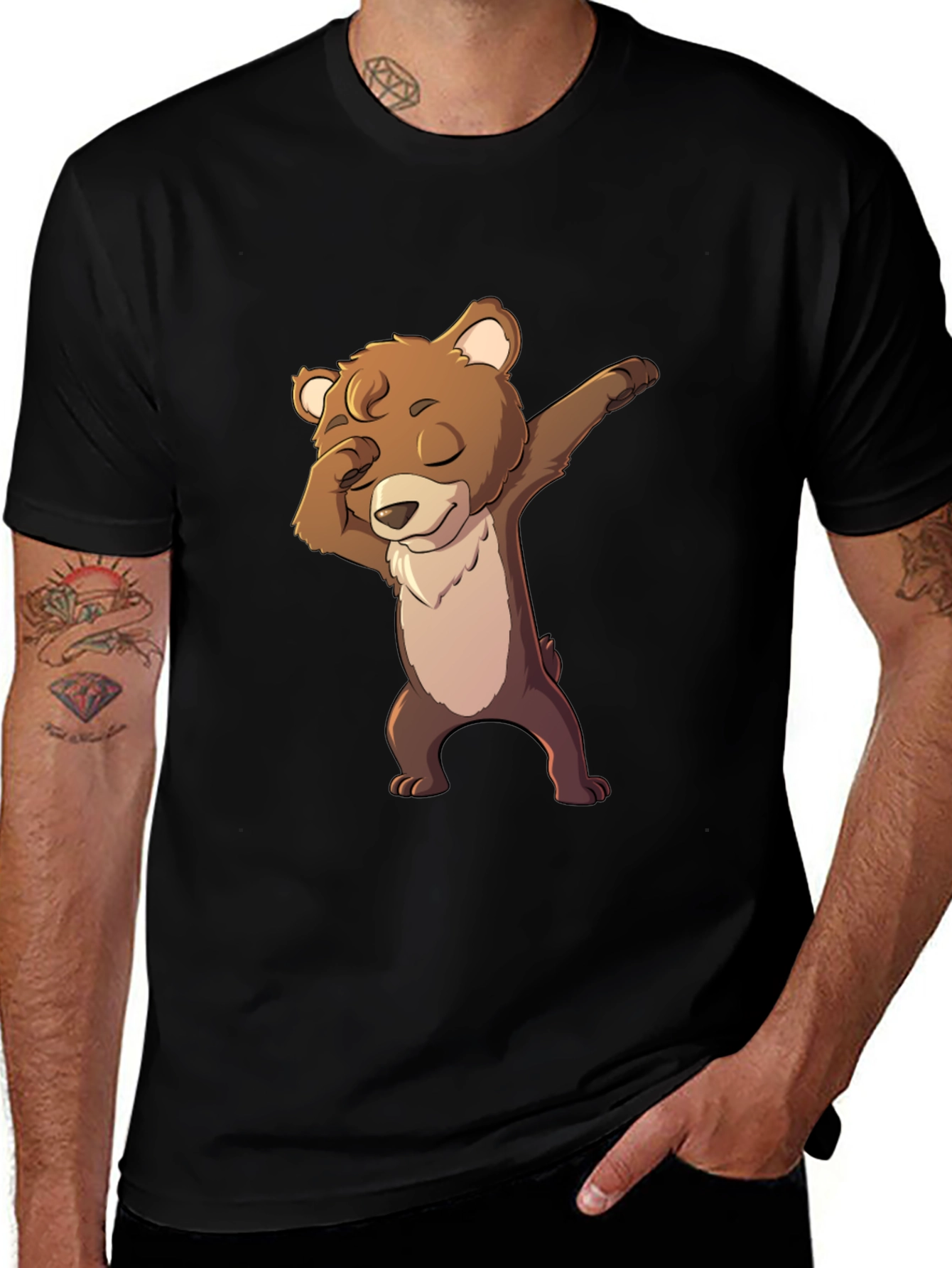 Variant 24 of Dabbing Bear Graphic T-Shirt - Cool & Casual