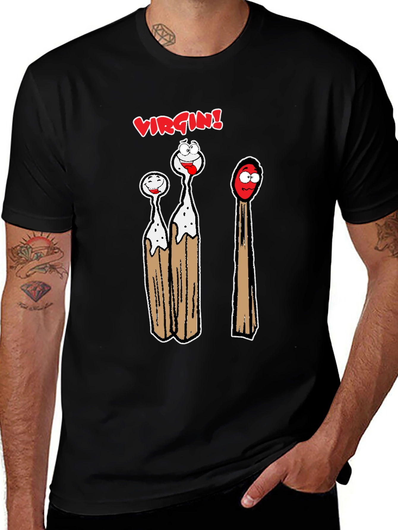 Virgin Match T-Shirt - Funny Graphic Tee
