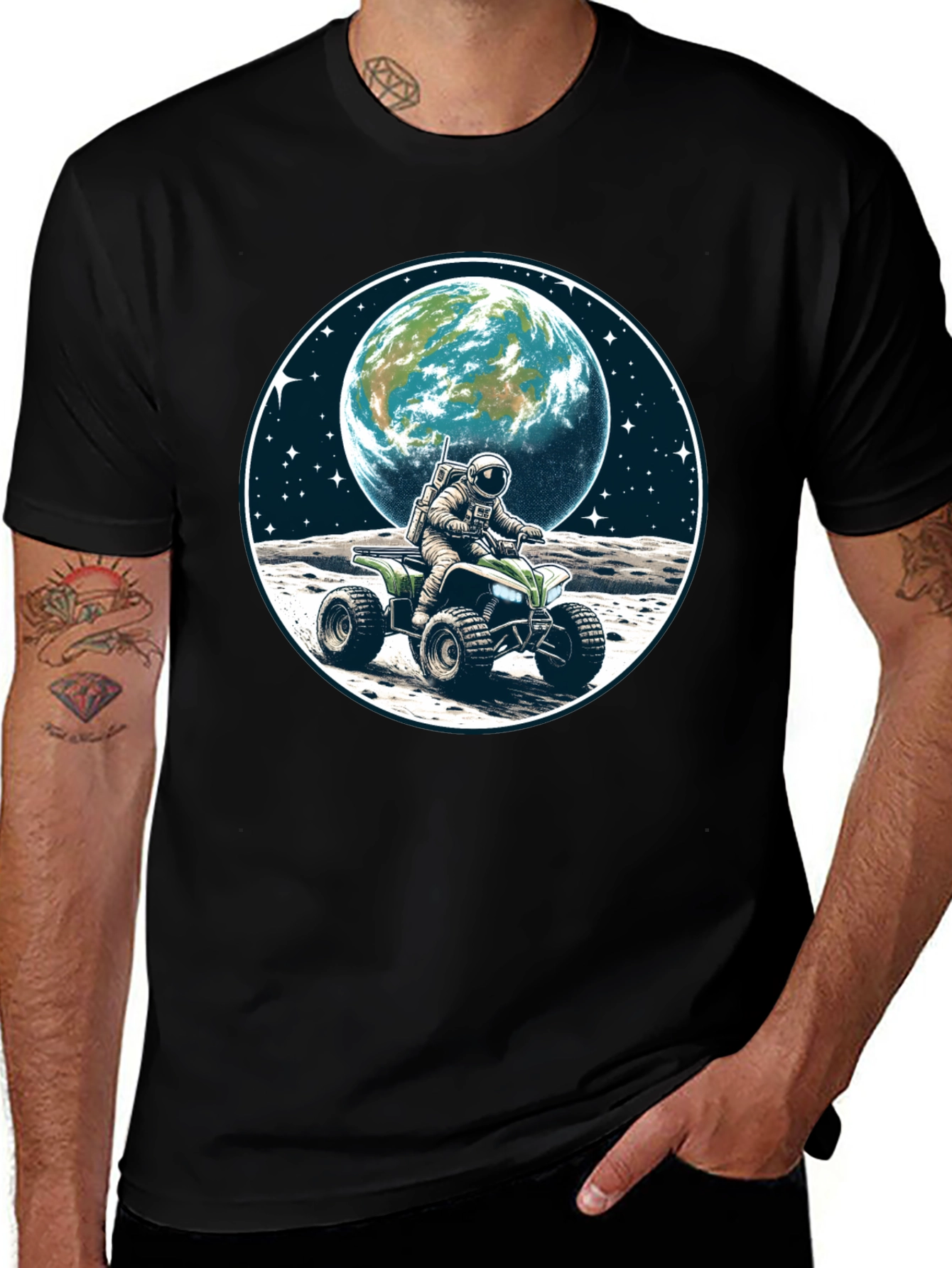 Variant 17 of Astronaut ATV Ride T-Shirt