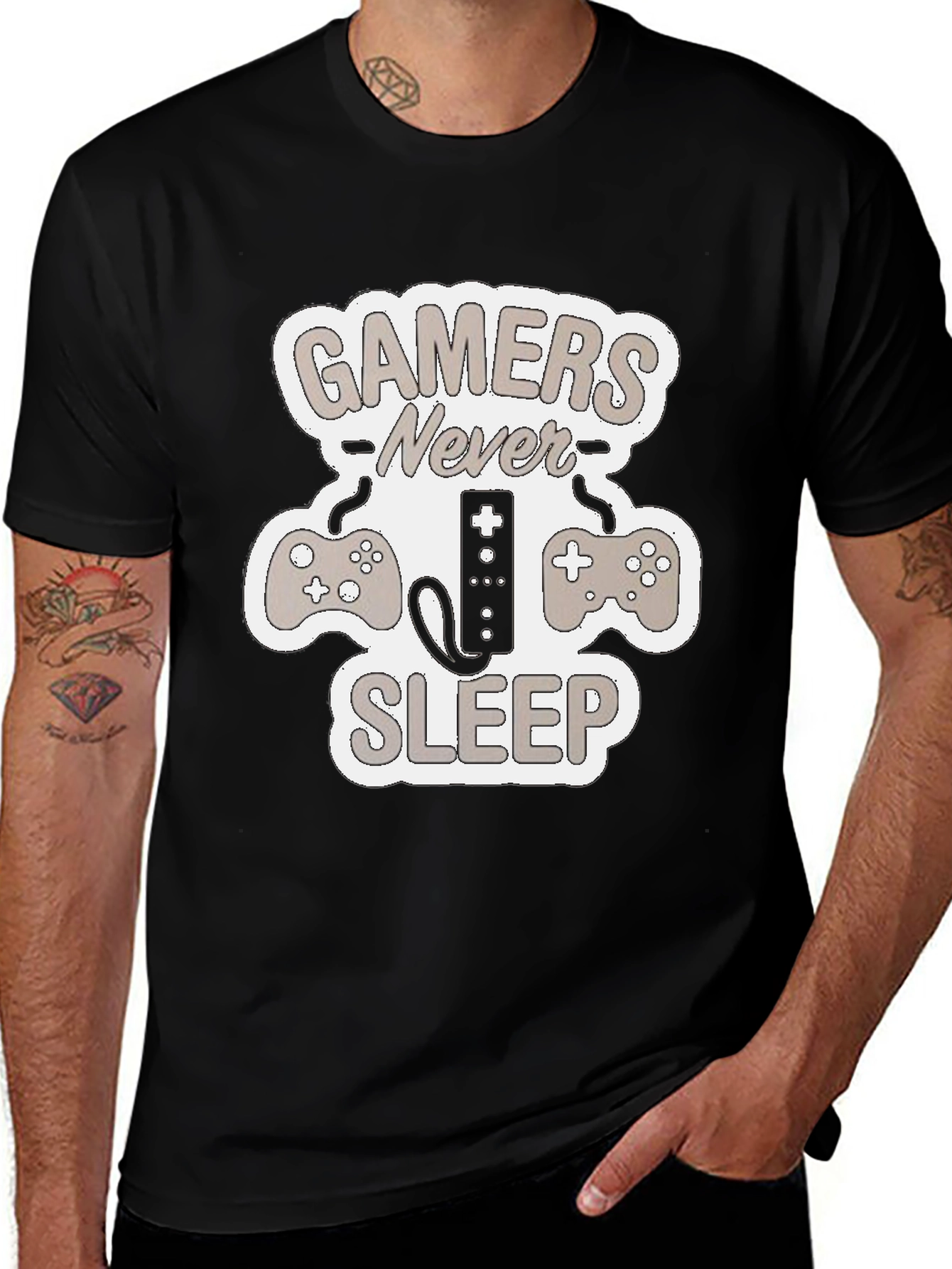 Variant 27 of Gamers Never Sleep T-Shirt