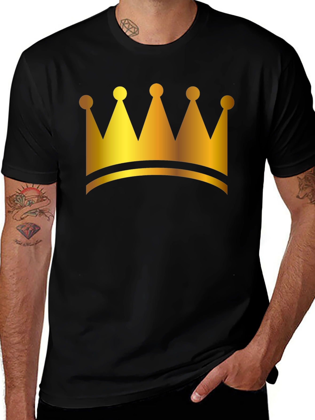 Variant 25 of Golden Crown Black T-Shirt