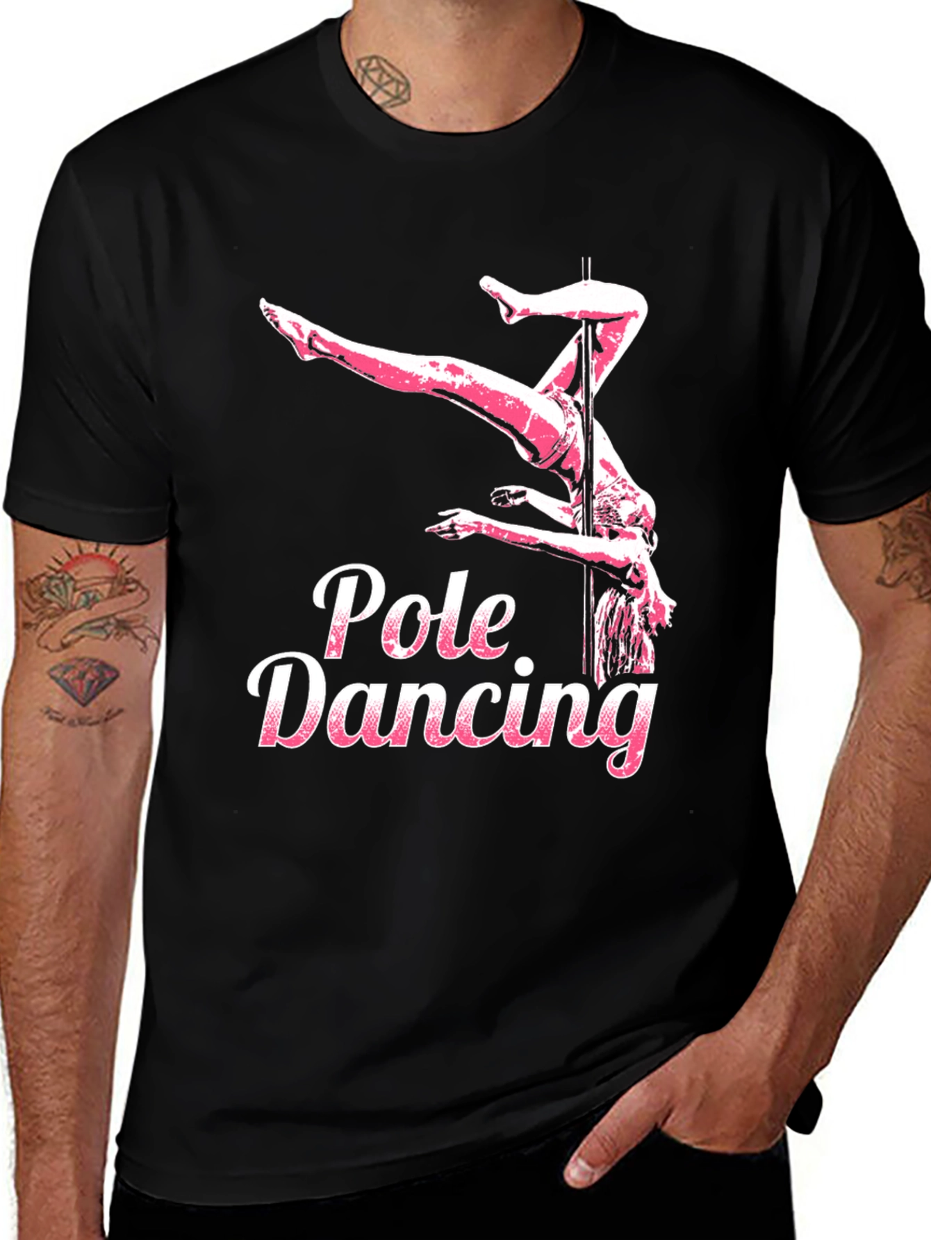 Variant 9 of Pole Dancing Graphic T-Shirt - Black Unisex Tee