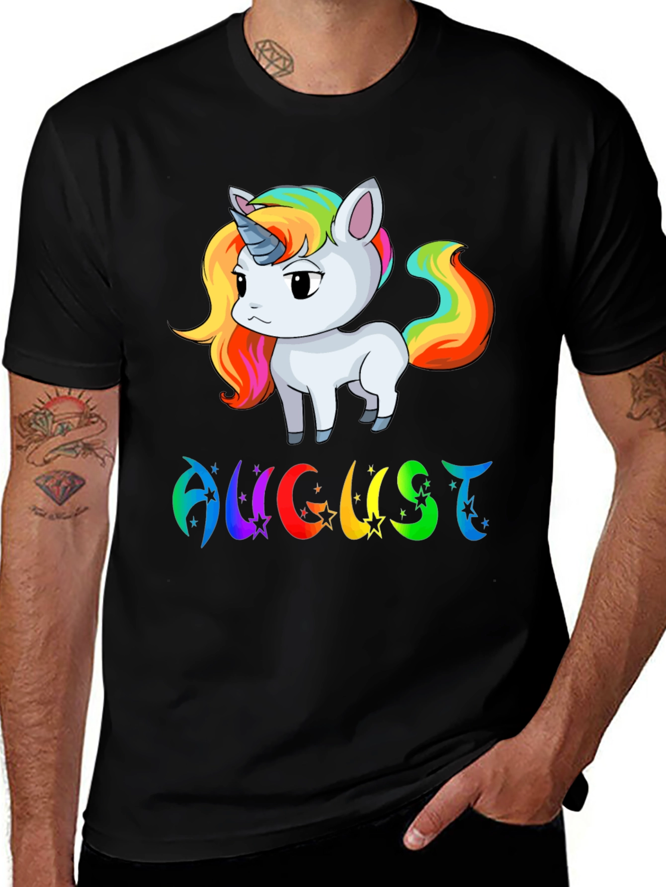 Variant 4 of August Unicorn Birthday T-Shirt