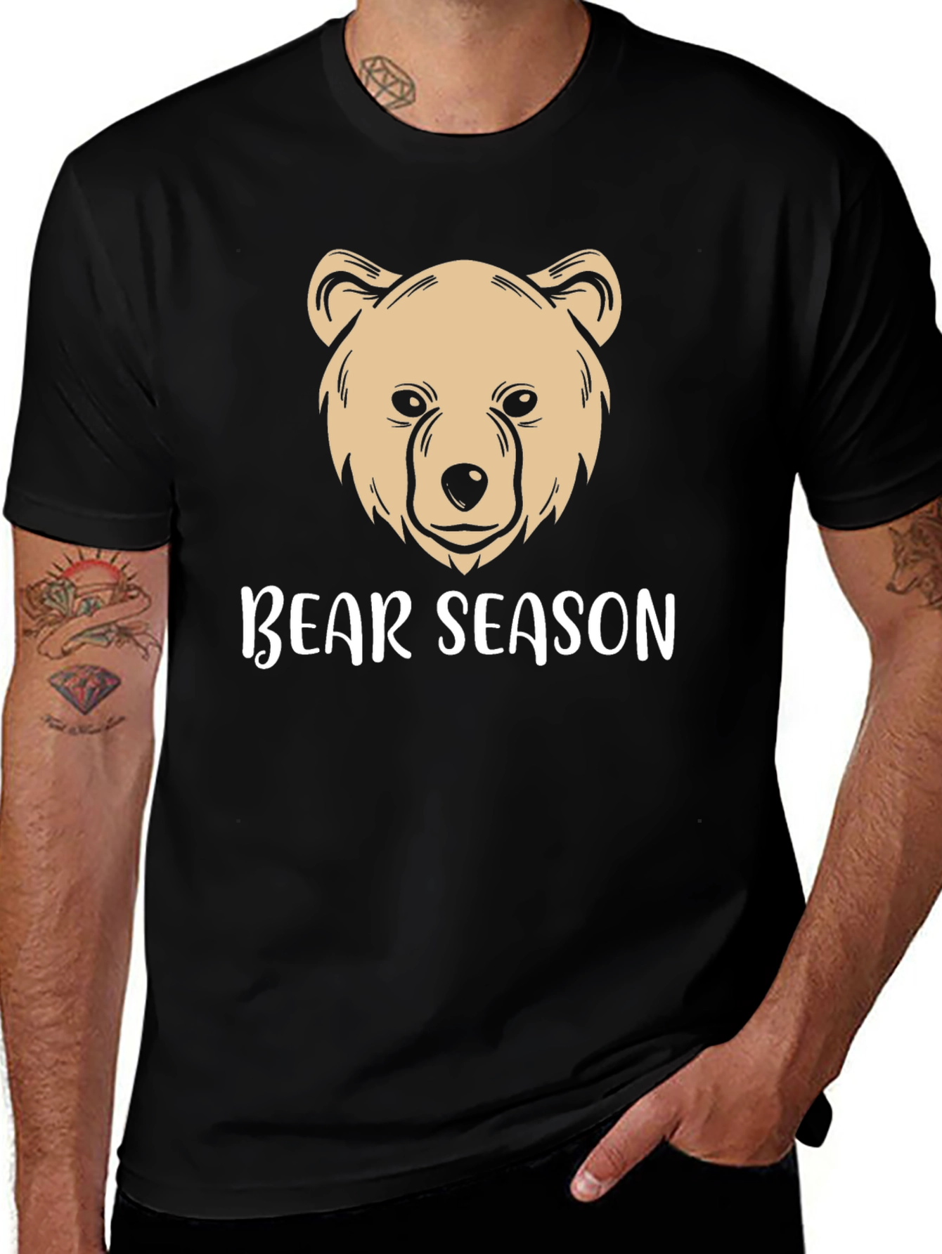 Variant 28 of Bear Season Graphic T-Shirt - Black