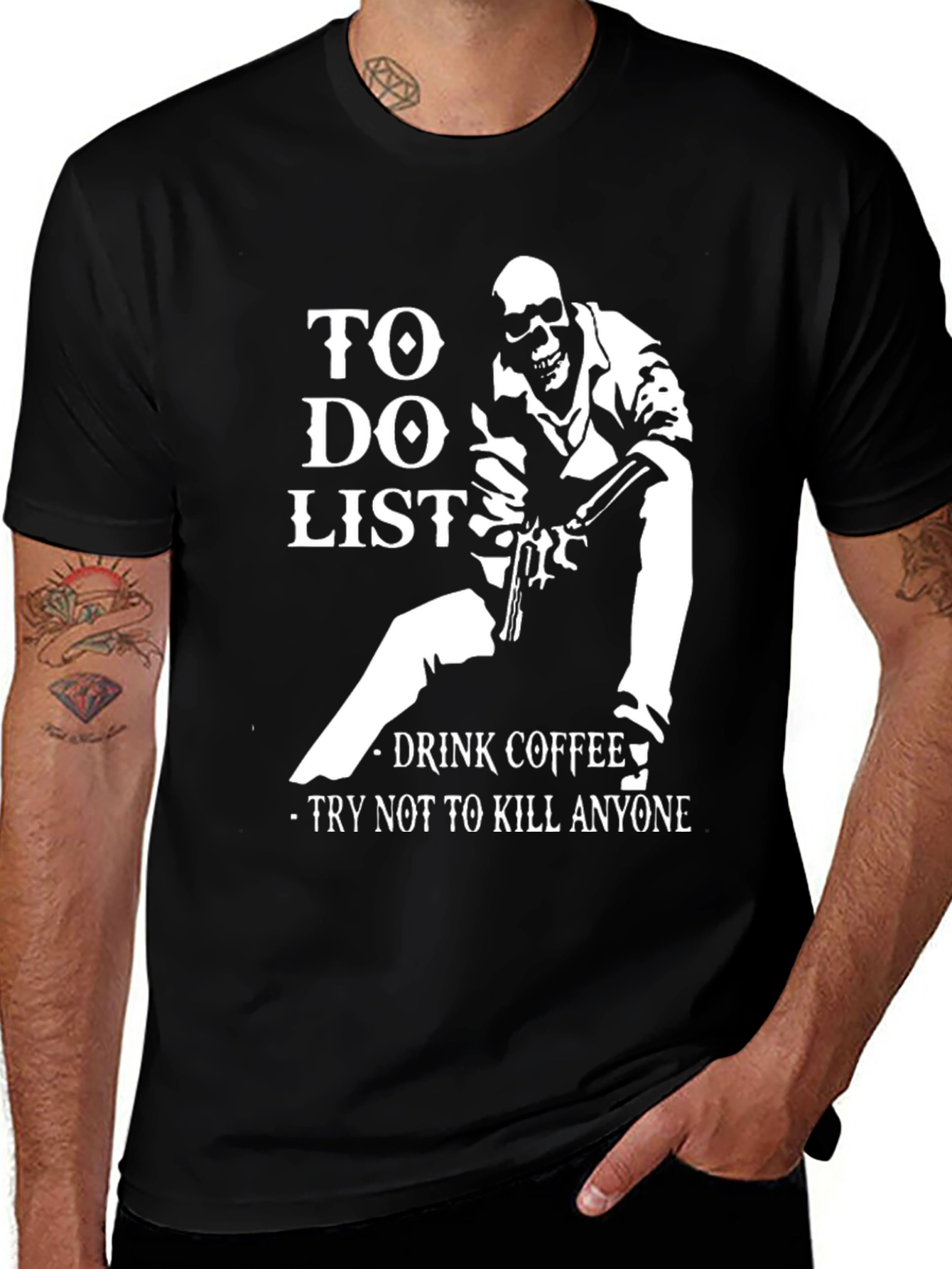 Variant 18 of To Do List: Drink Coffee, Don't Kill Anyone - Graphic Tee