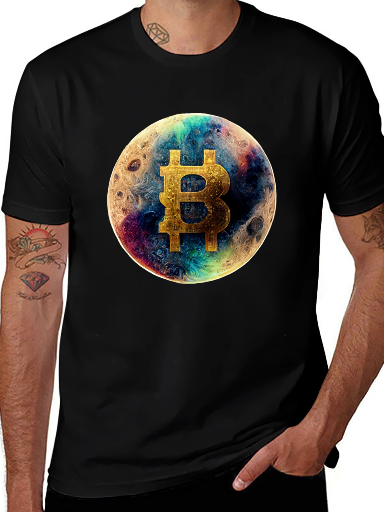 Bitcoin Galaxy Graphic T-Shirt