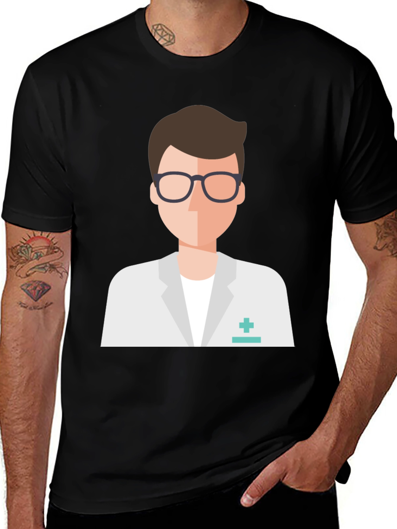Doctor Graphic T-Shirt - Black Casual Tee