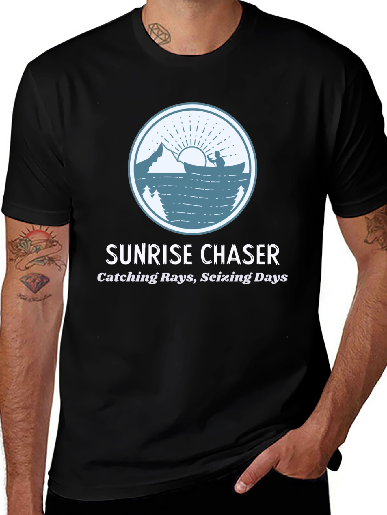 Variant 6 of Sunrise Chaser Graphic T-Shirt - Catching Rays, Seizing Days