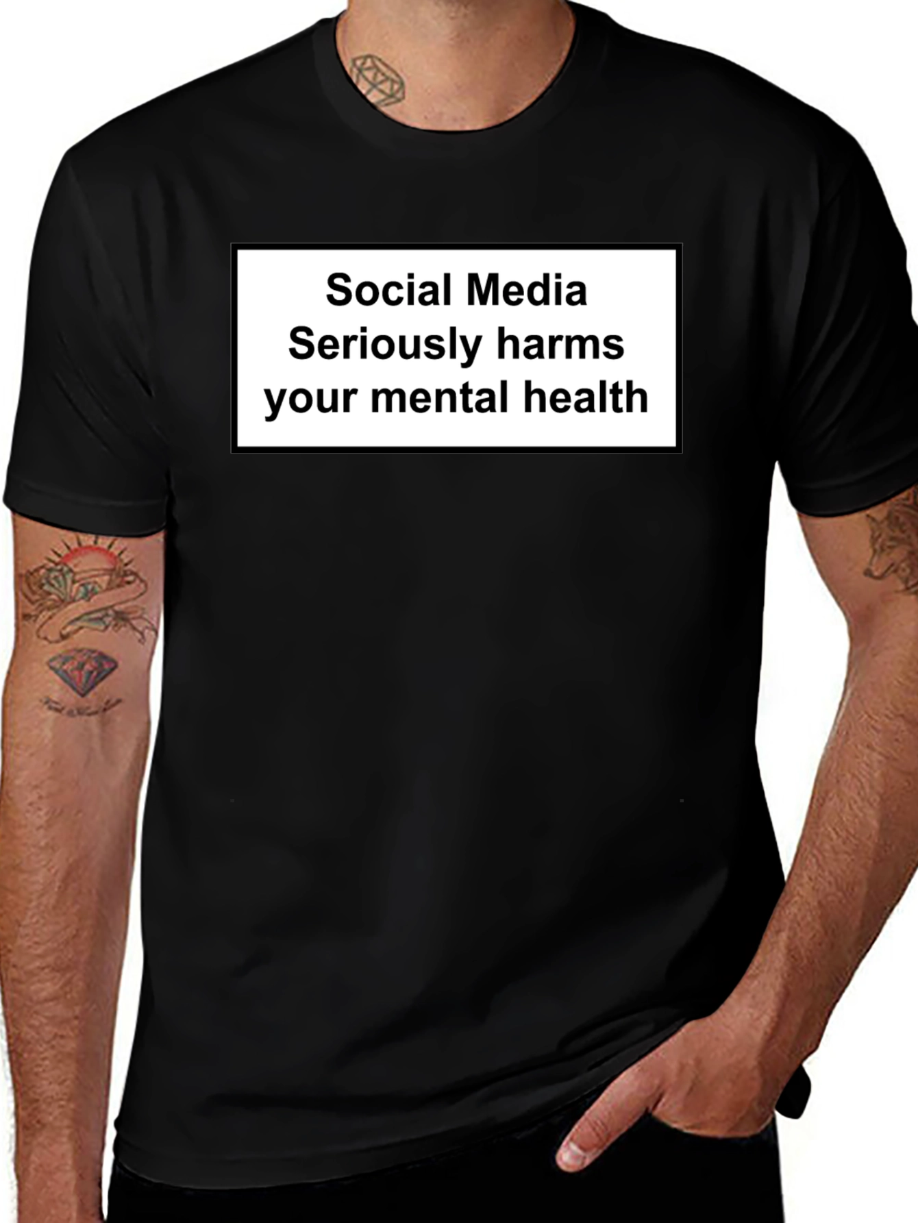 Variant 26 of Social Media Harms Mental Health T-Shirt