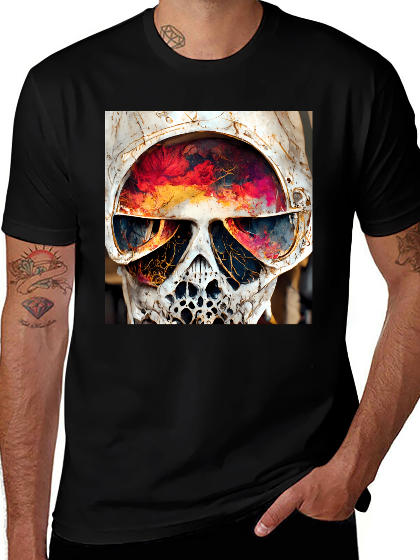 Variant 13 of Skull Graphic Tee - Edgy & Unique Design
