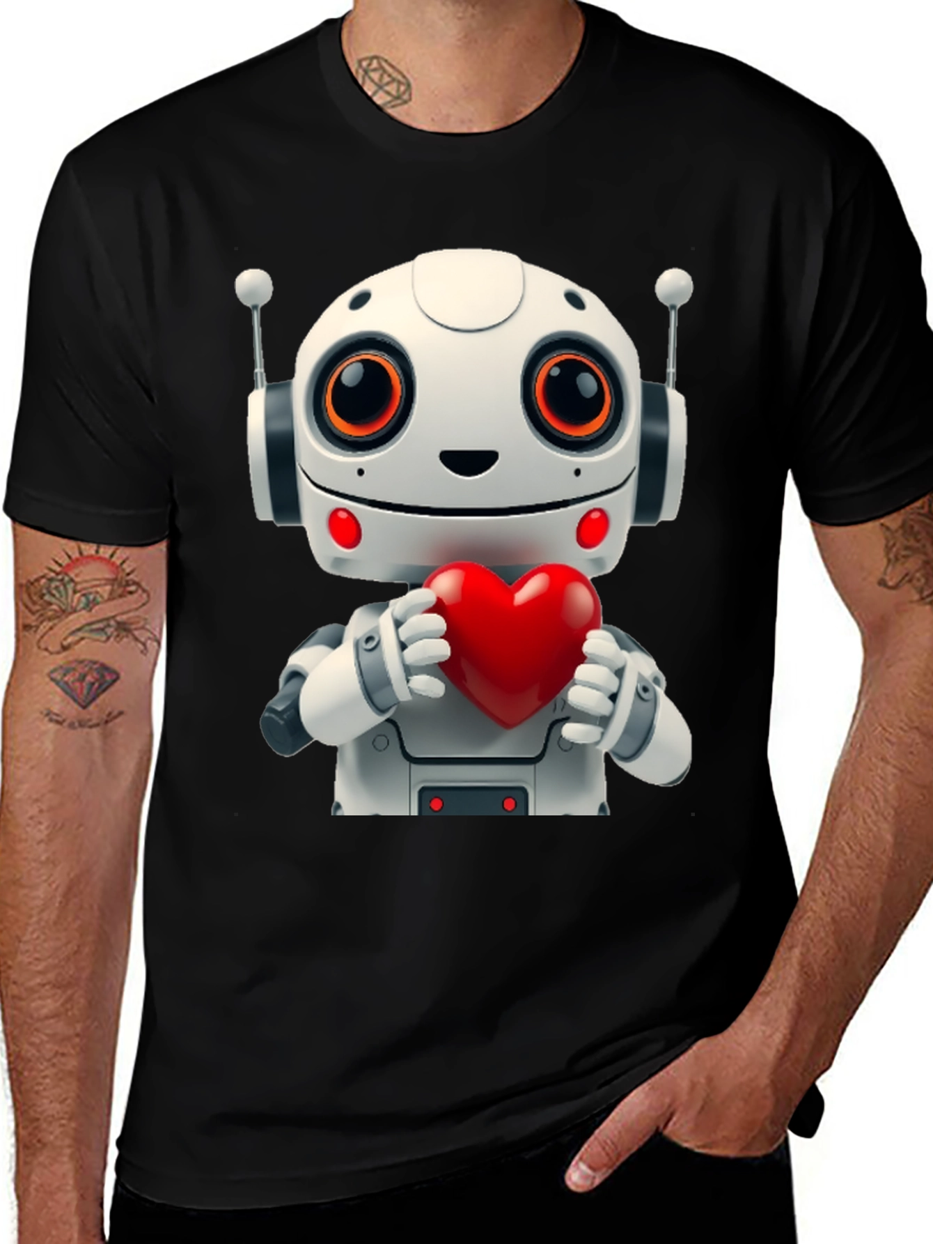 Variant 13 of Robot Love T-Shirt - Graphic Tee
