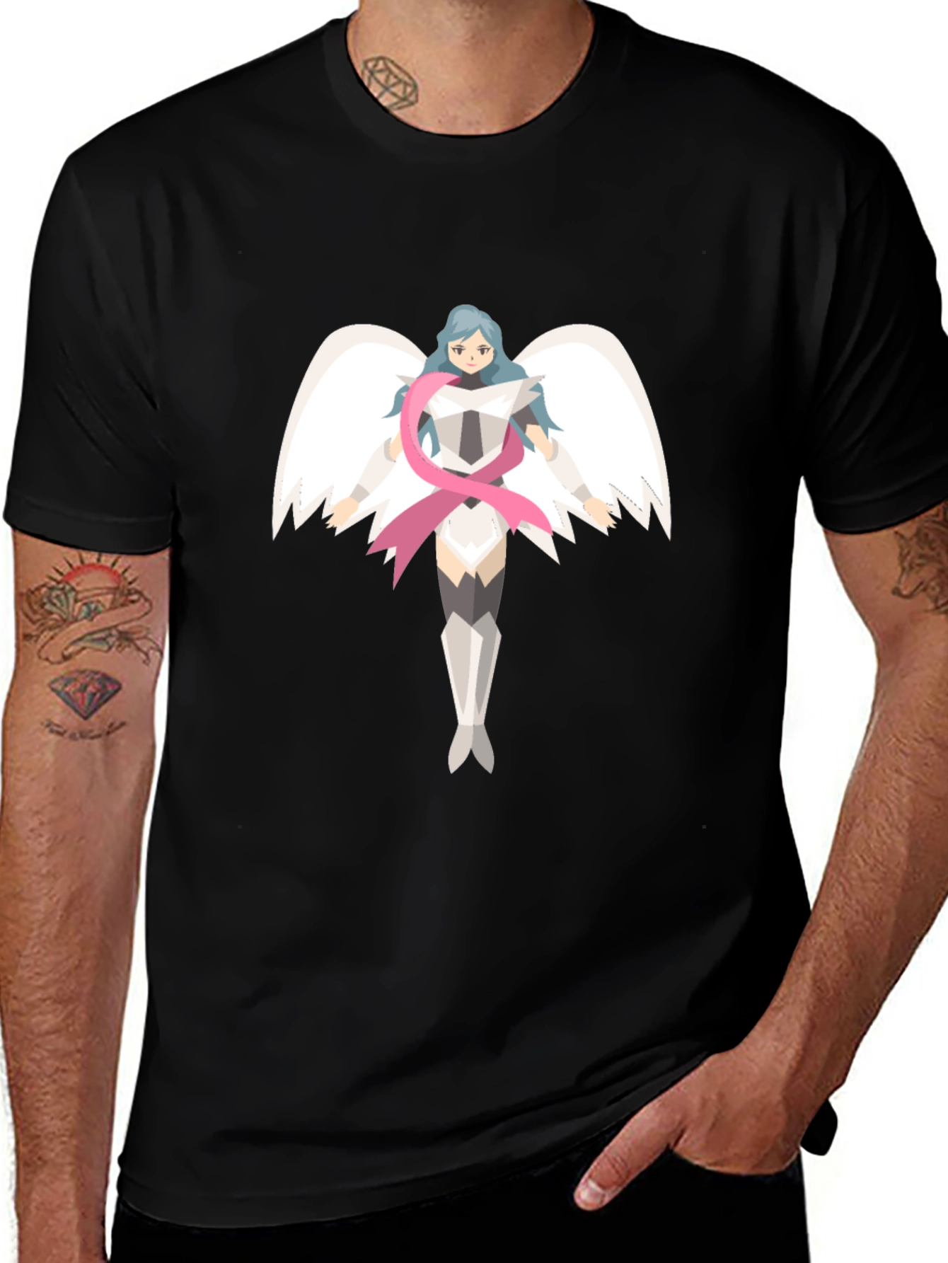 Variant 30 of Angel Warrior Graphic Tee - Stylish Comfort