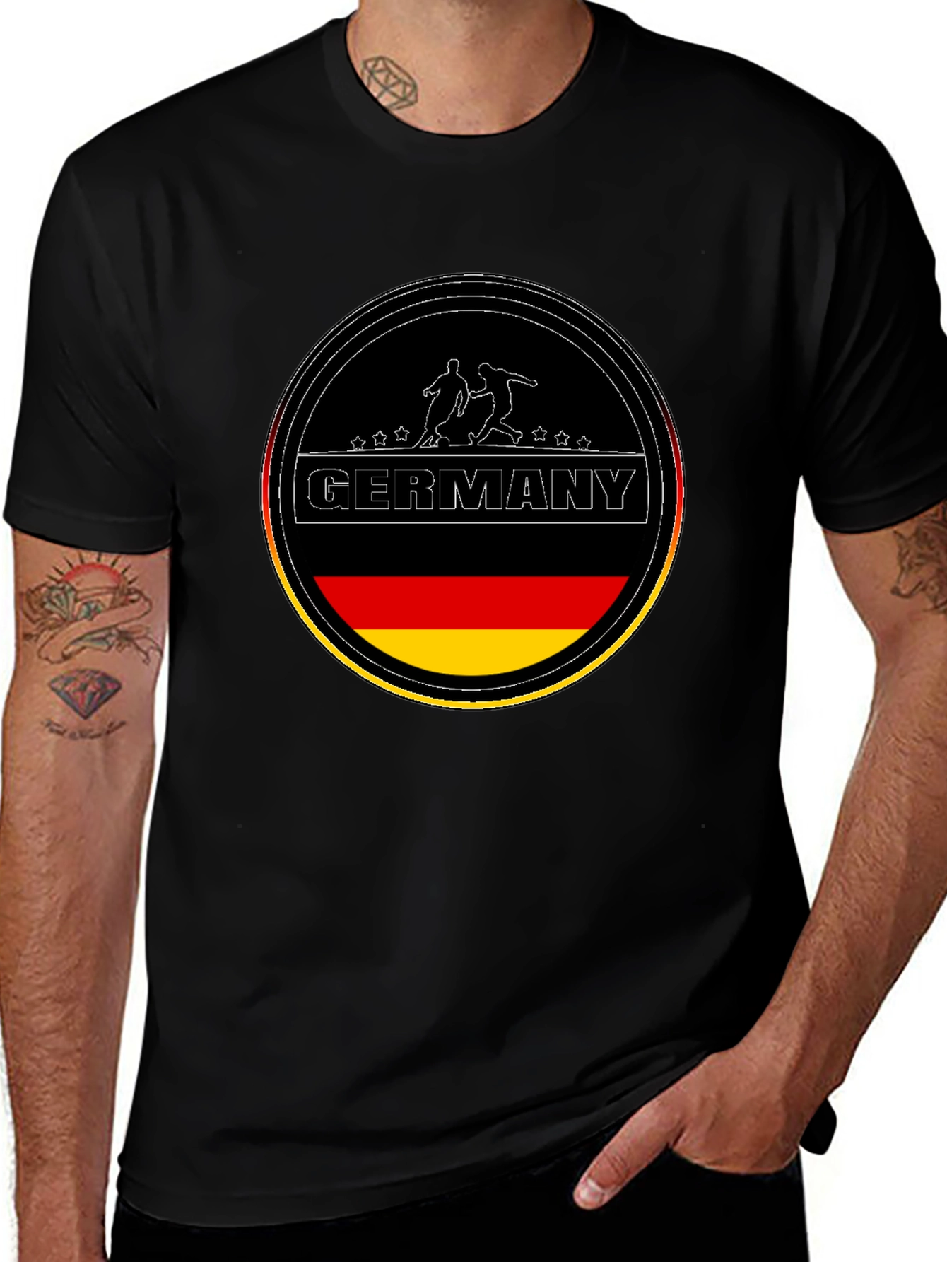 Variant 11 of Germany Soccer T-Shirt - Black German Football Tee