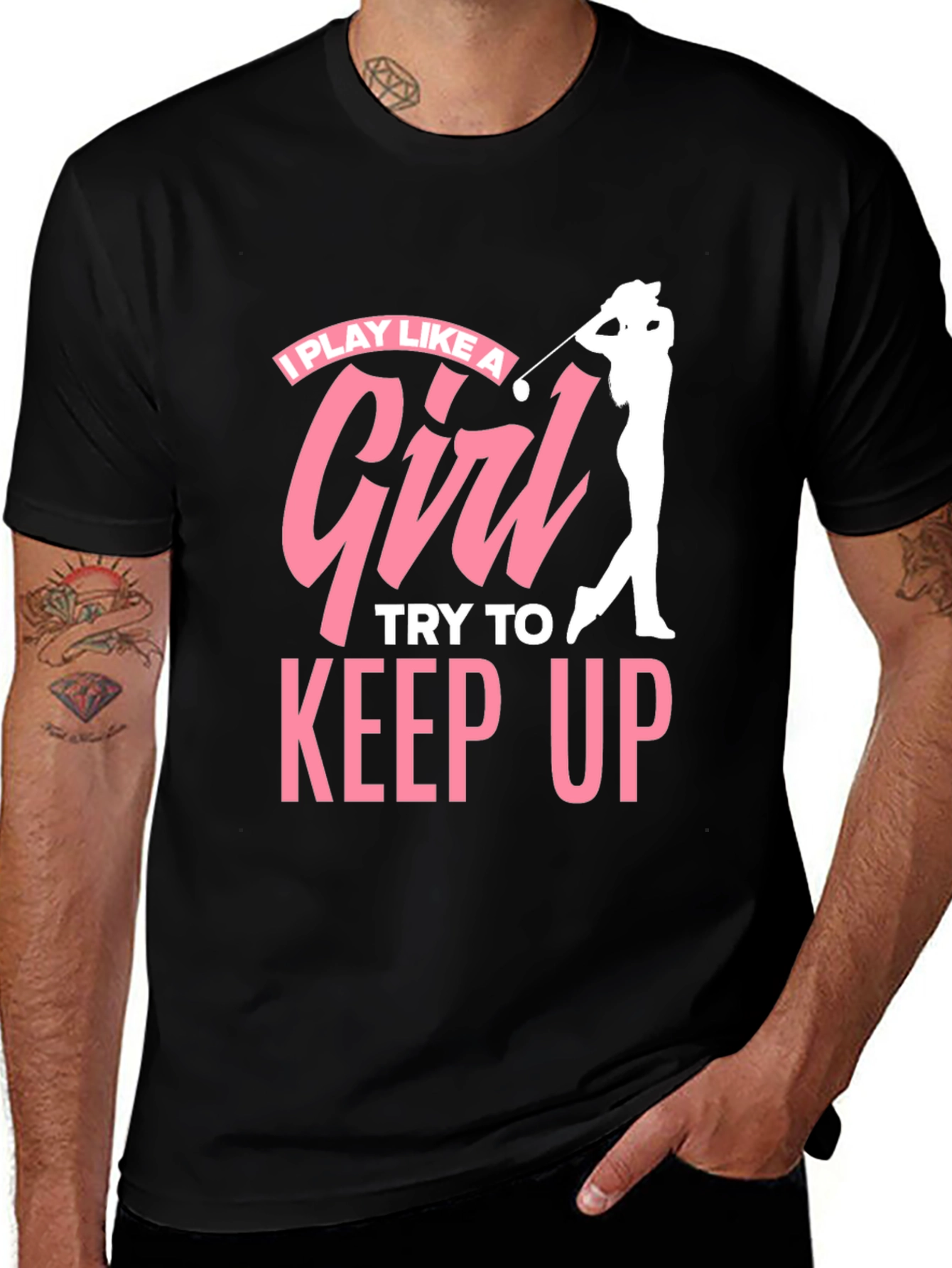 Variant 3 of I Play Like a Girl Golfing T-Shirt