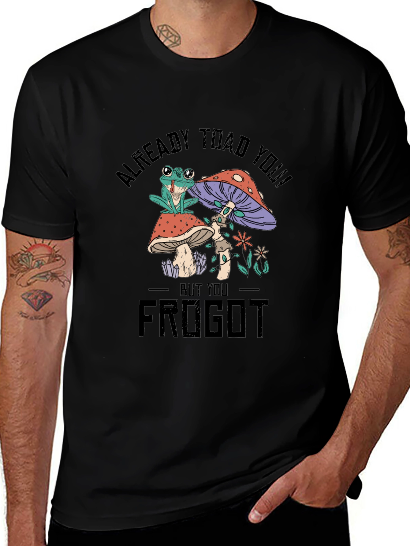Variant 22 of Frog and Mushroom Graphic T-Shirt - Already Toad You!