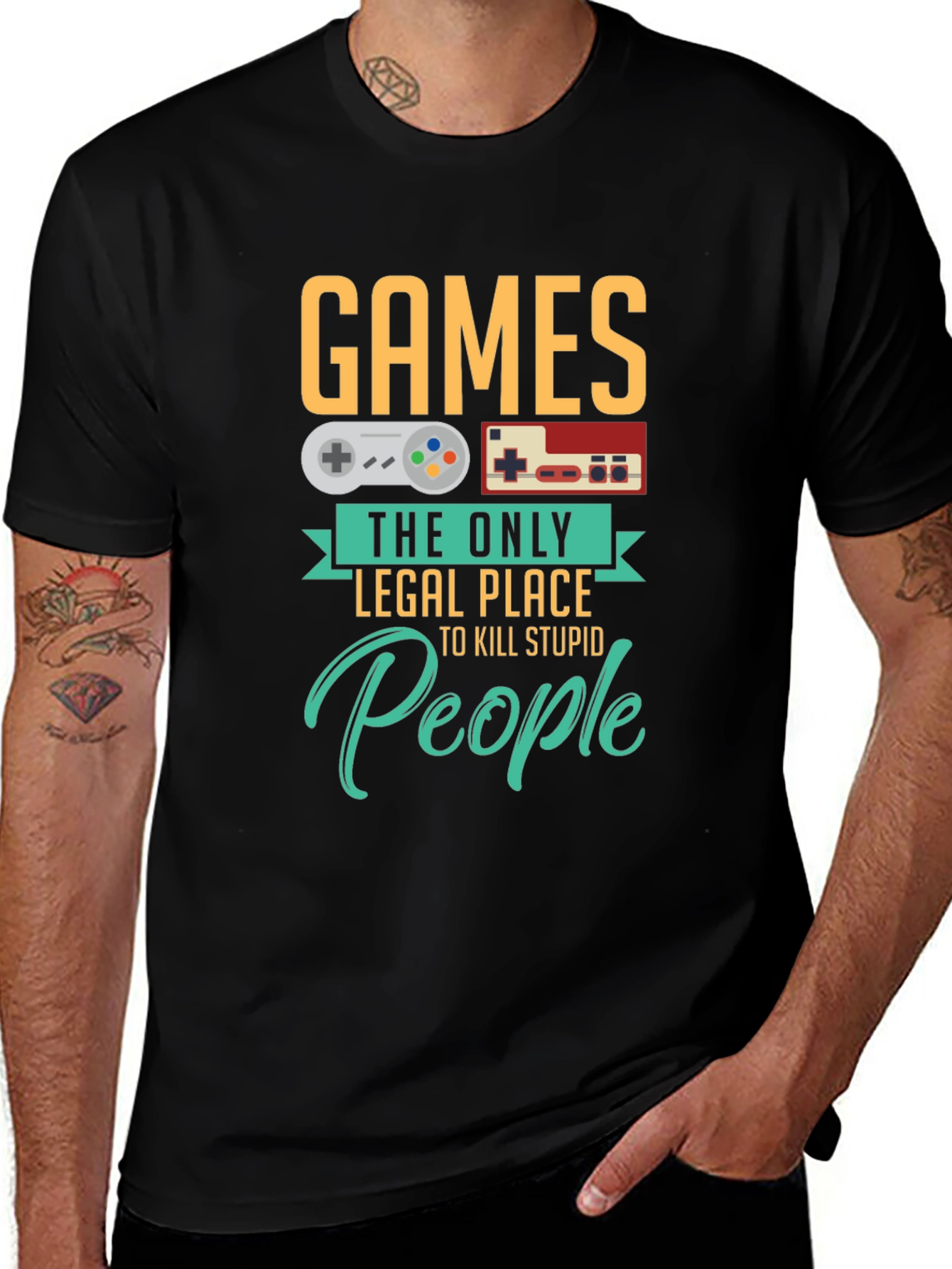 Variant 29 of Games The Only Legal Place to Kill Stupid People T-Shirt