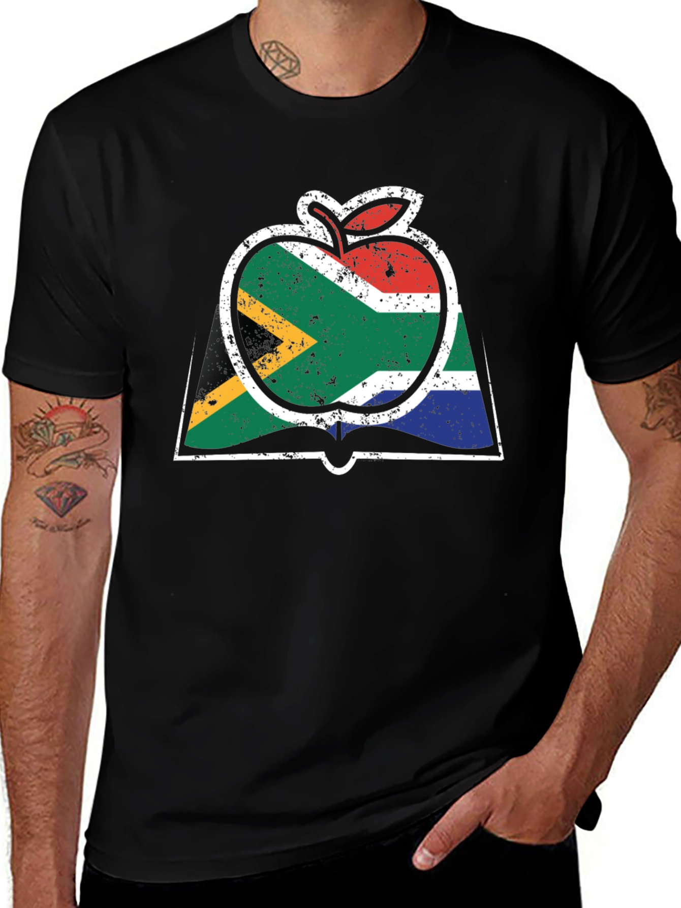 Variant 18 of South Africa Flag Apple Graphic Tee