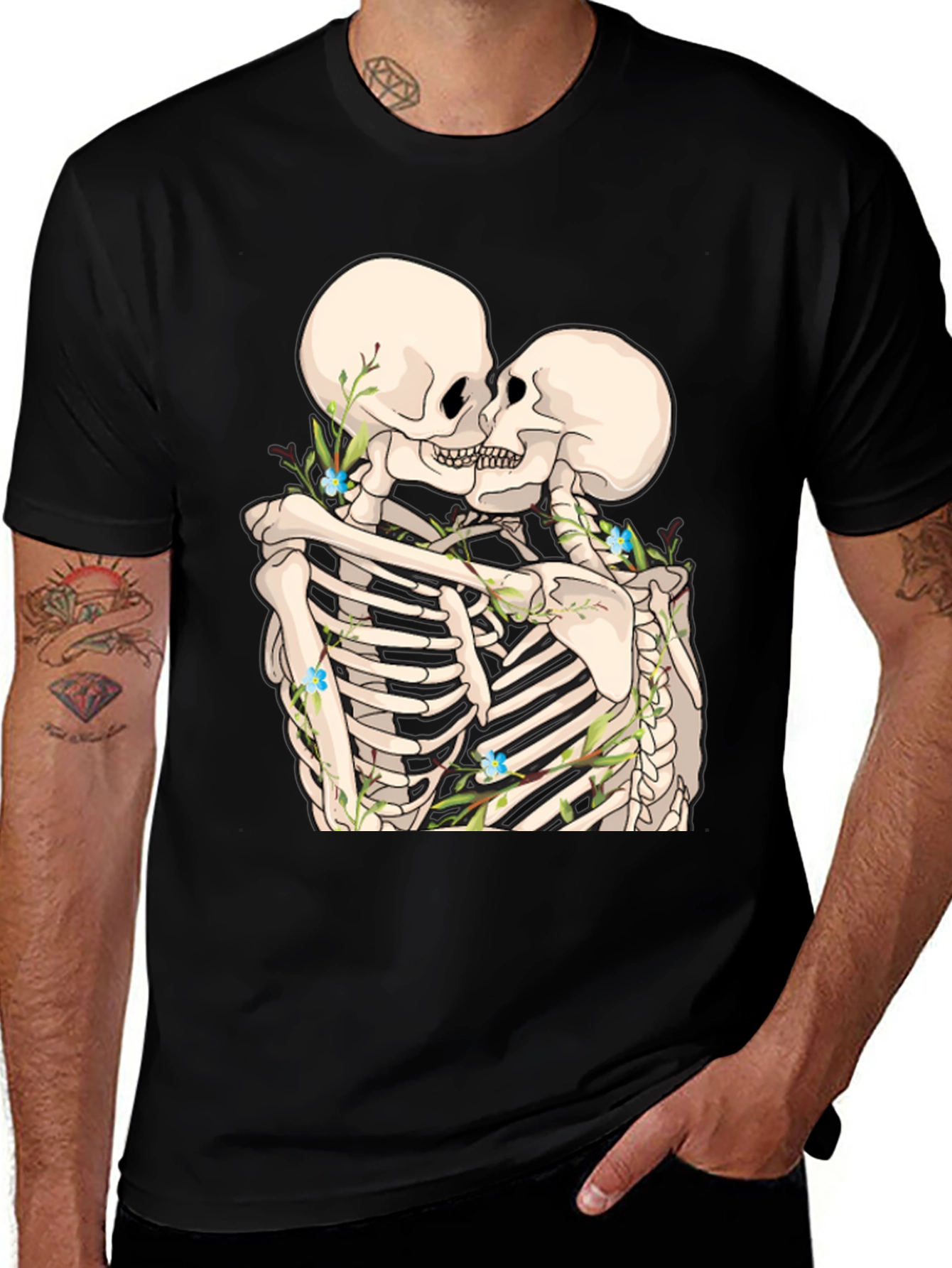 Variant 30 of Skeleton Lovers Black Tee