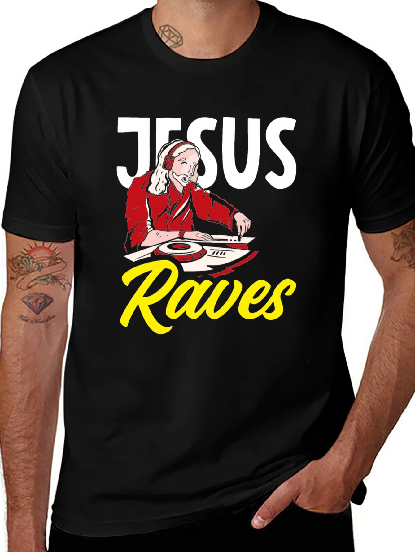 Variant 13 of Jesus Rawes Graphic T-Shirt - DJ Jesus Tee