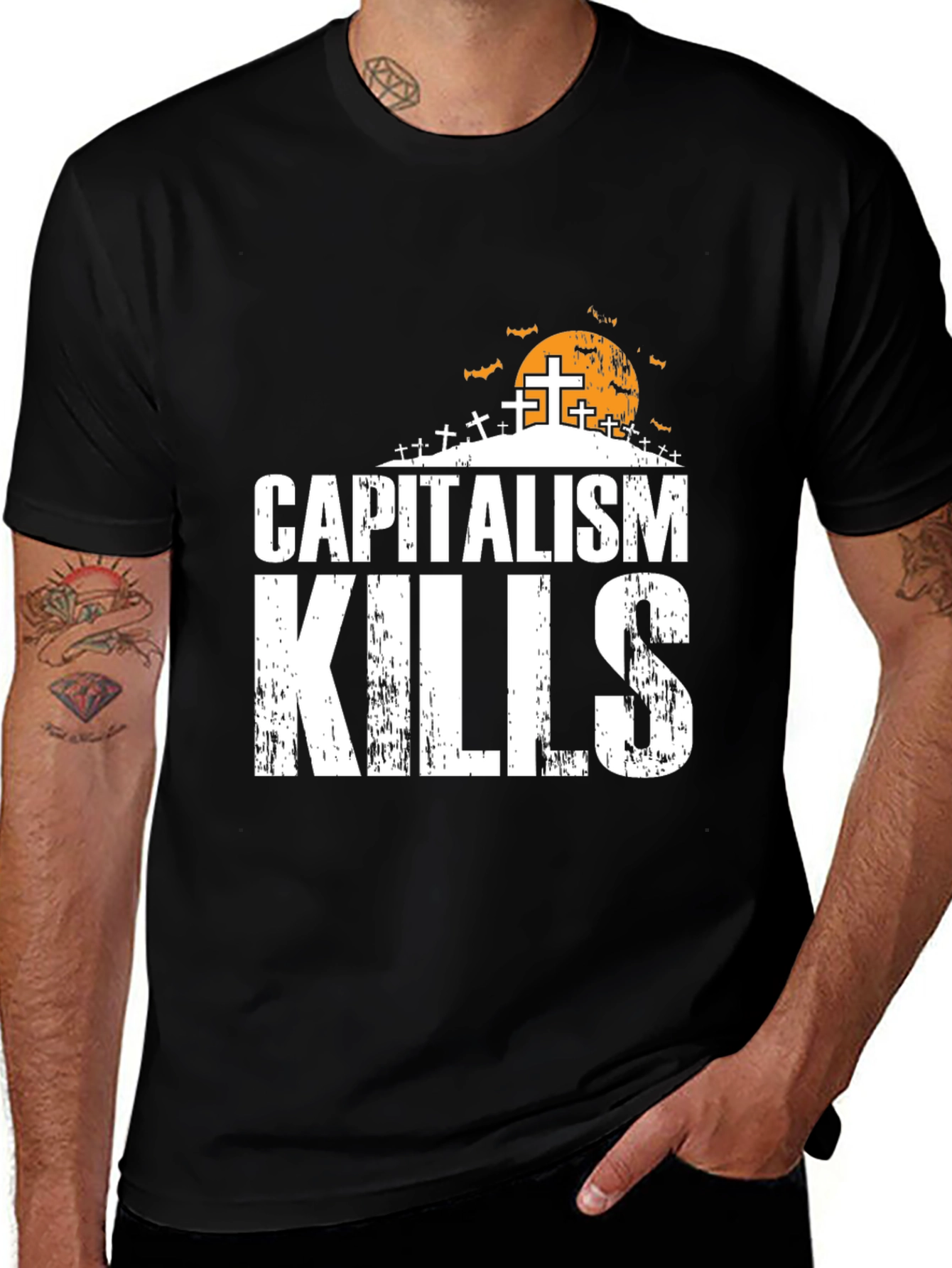 Capitalism Kills Halloween Graphic T-Shirt
