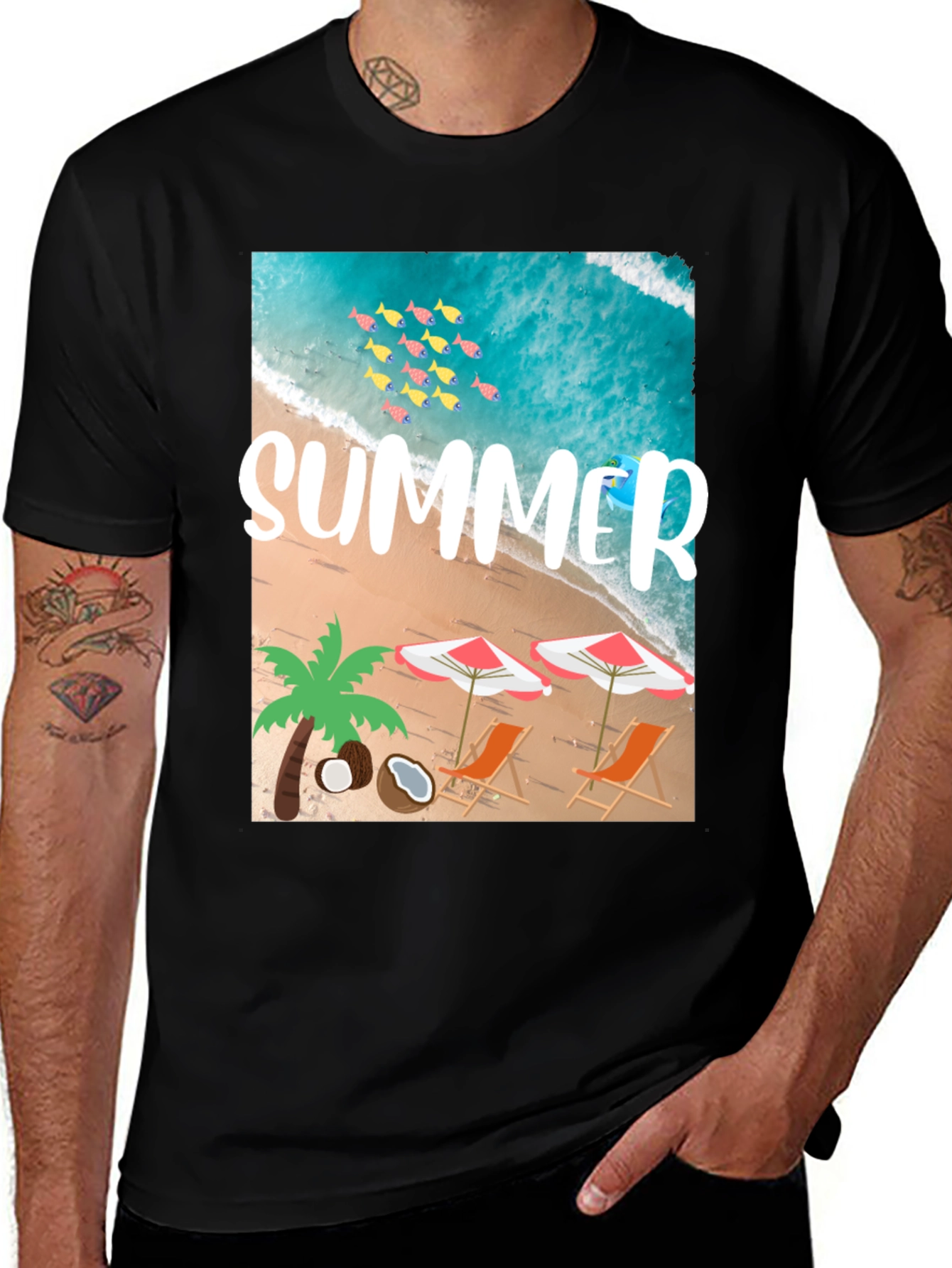 Variant 8 of Summer Beach Graphic T-Shirt