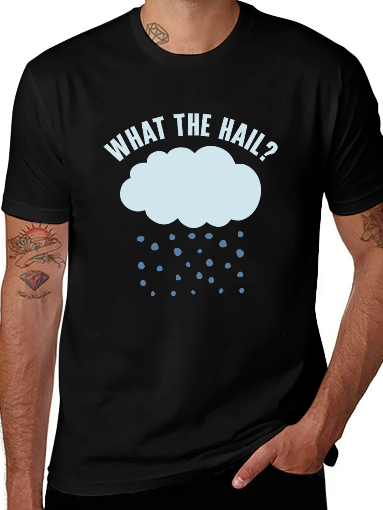 Variant 11 of What The Hail? Funny Weather T-Shirt