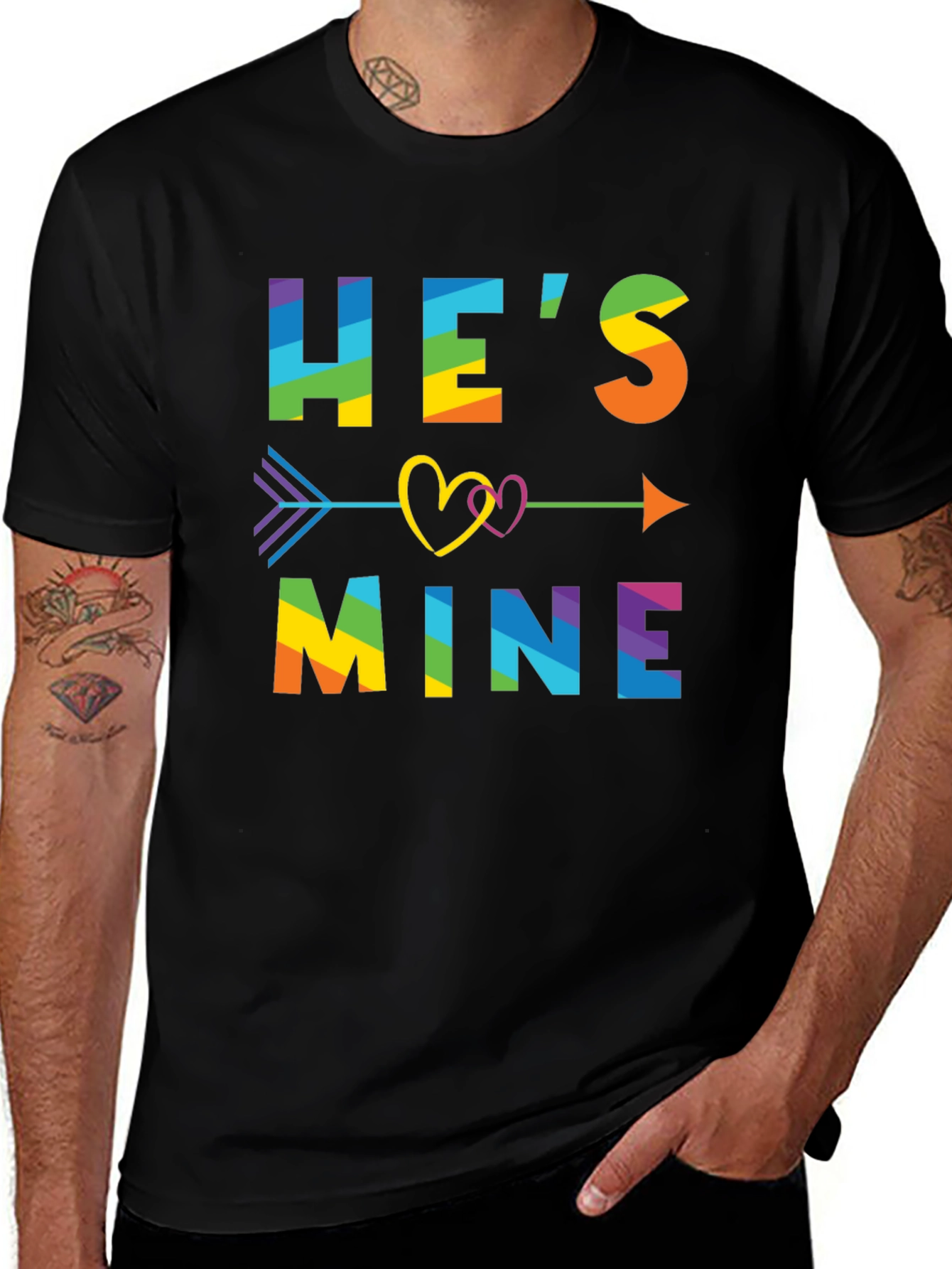 Variant 14 of He's Mine Rainbow LGBTQ Pride T-Shirt
