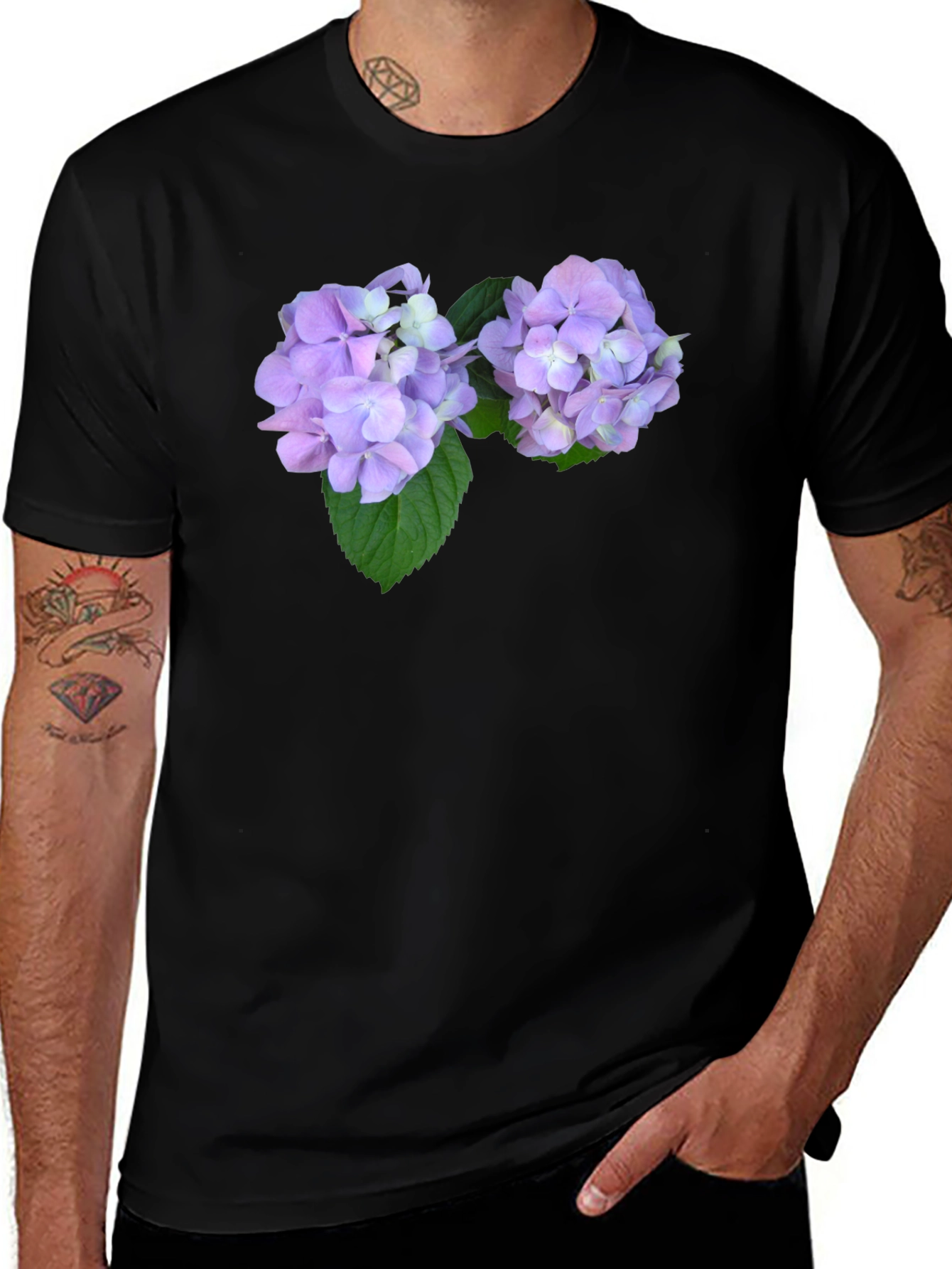 Variant 30 of Hydrangea Flower Graphic T-Shirt