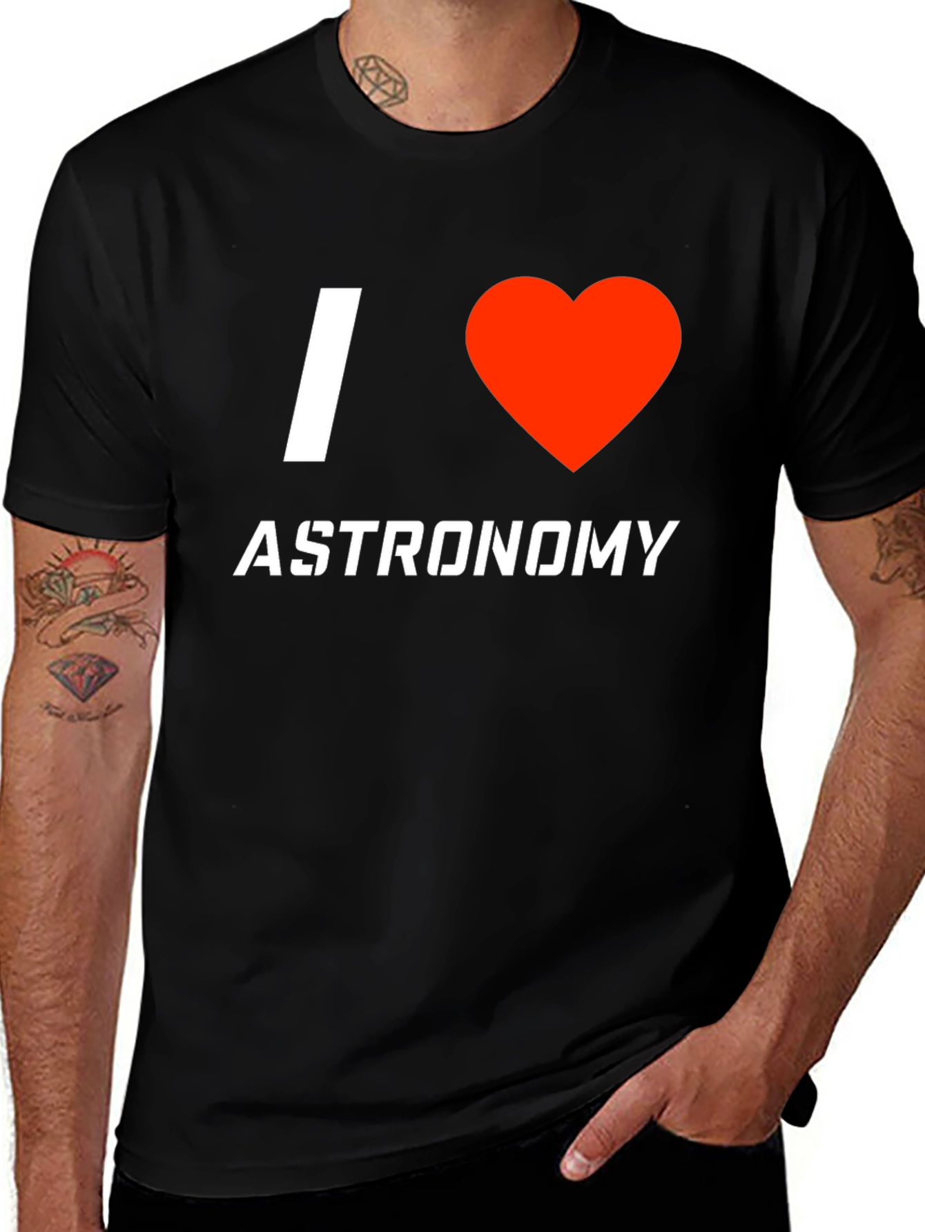 Variant 18 of I Heart Astronomy Black T-Shirt