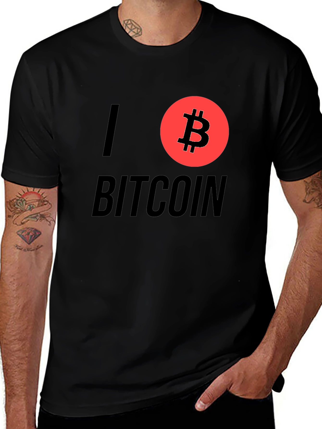 Variant 22 of I Love Bitcoin Graphic T-Shirt - Cryptocurrency Tee