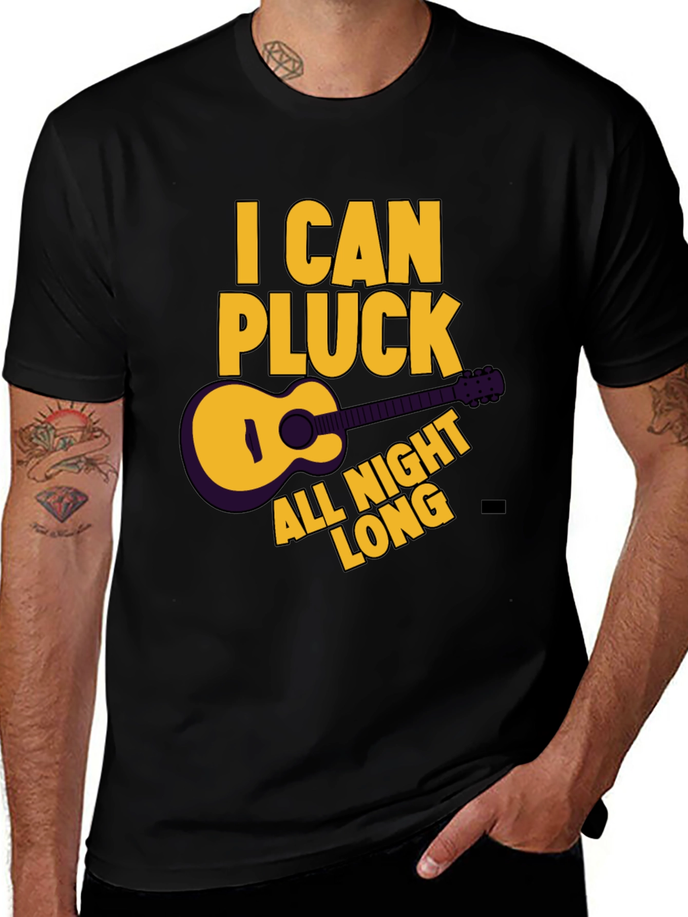 Variant 25 of I Can Pluck All Night Long Black T-Shirt