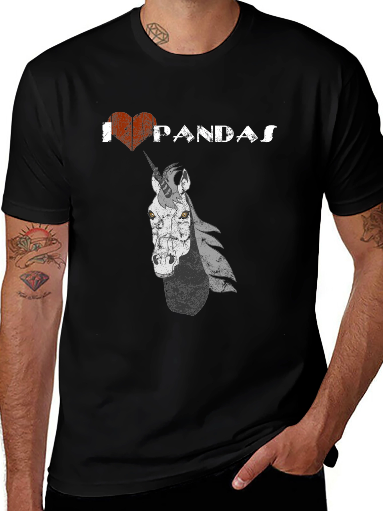 Variant 30 of I Heart Pandas Graphic T-Shirt
