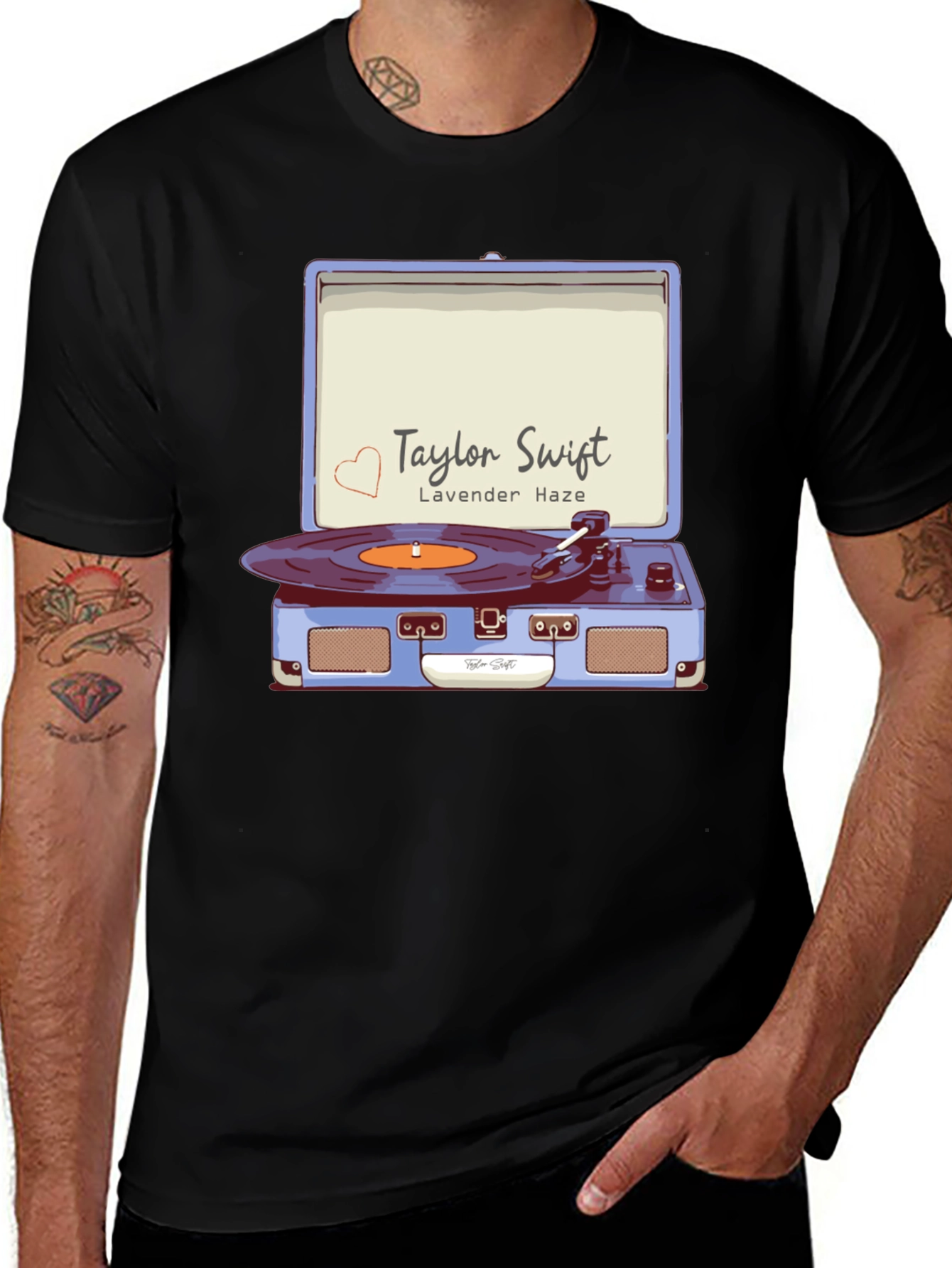 Taylor Swift Lavender Haze Record Player Graphic Tee