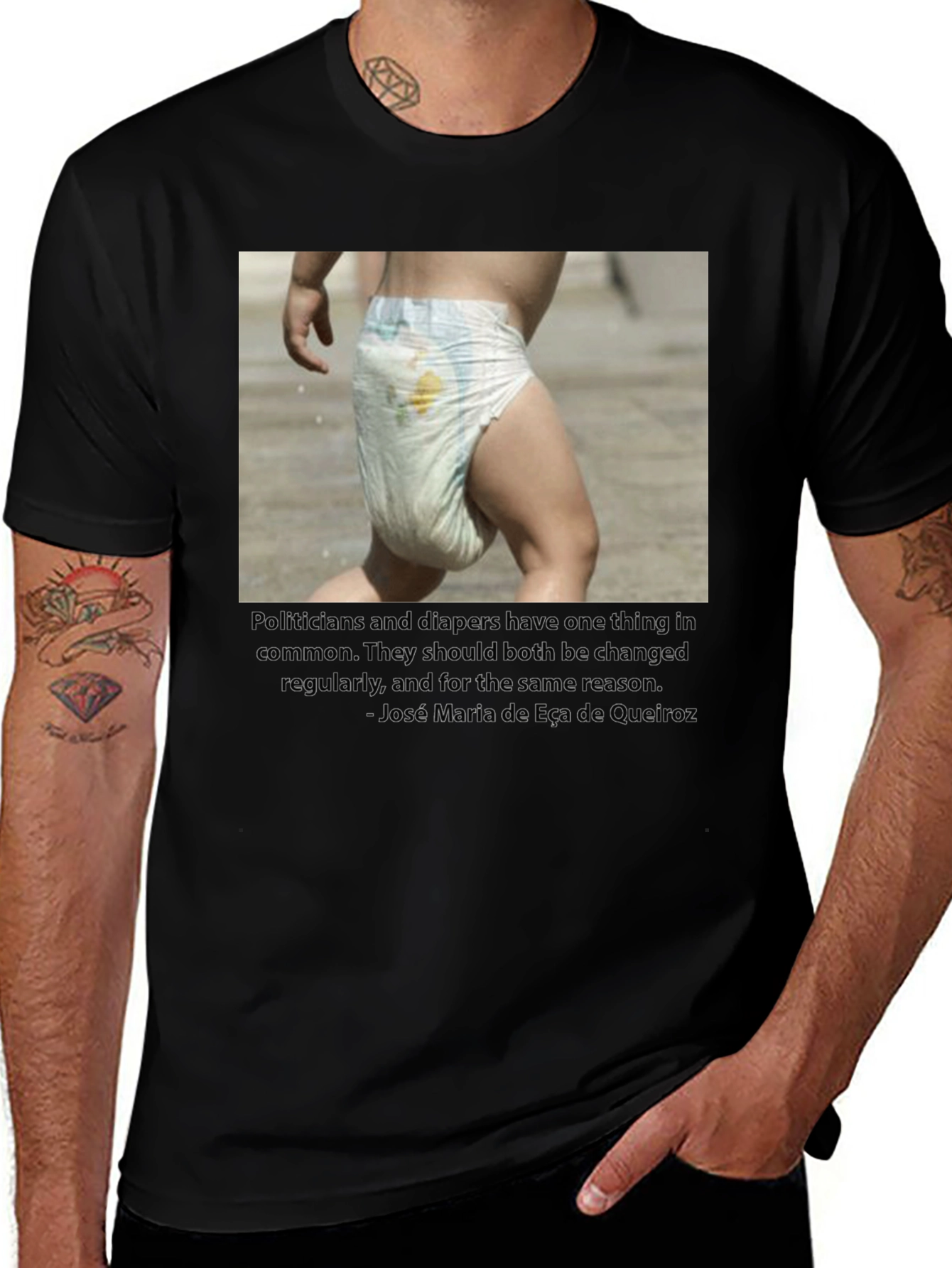 Variant 20 of Humorous Politics & Diapers T-Shirt