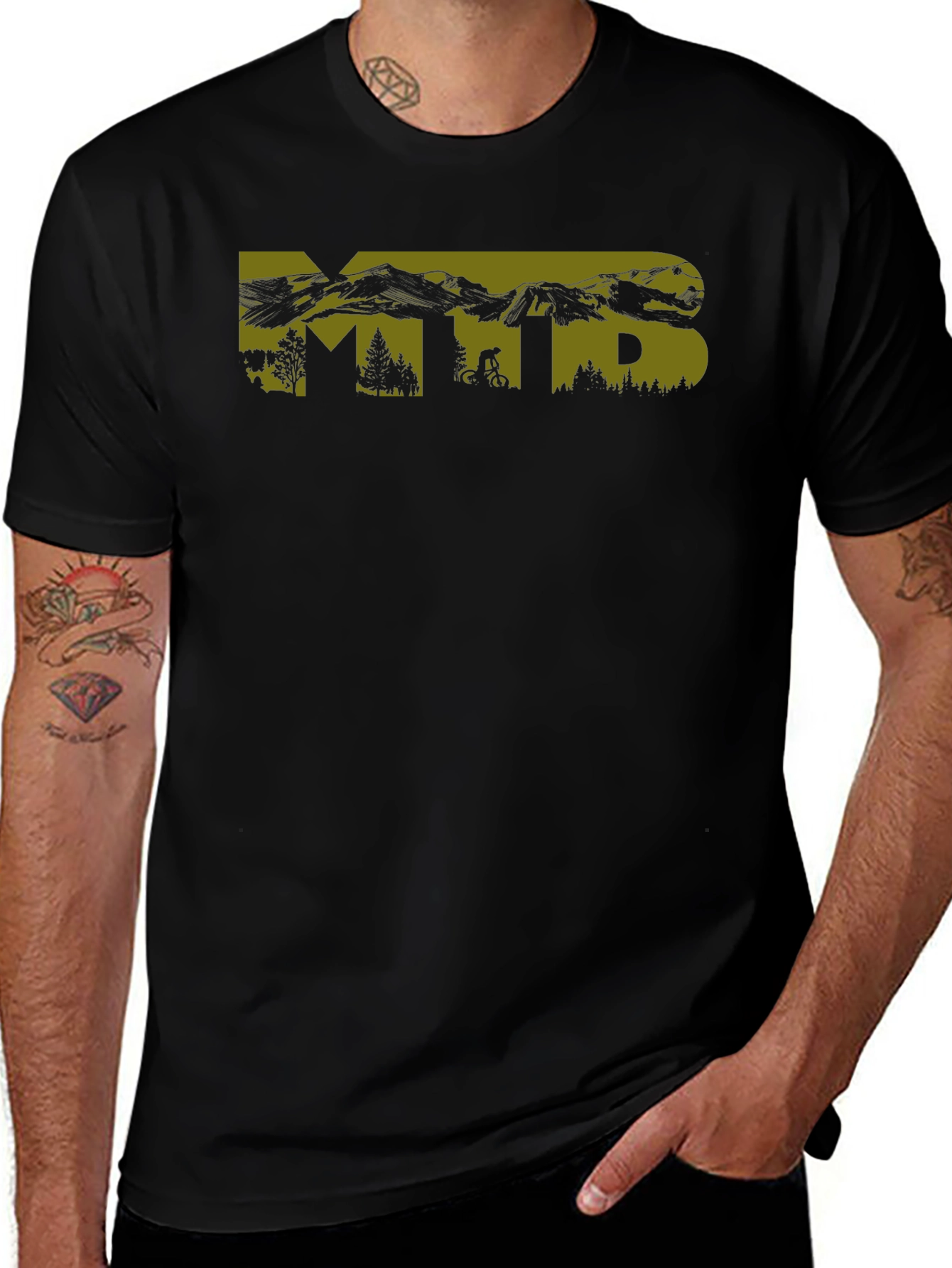 Variant 4 of MTB Mountain Biking Graphic T-Shirt