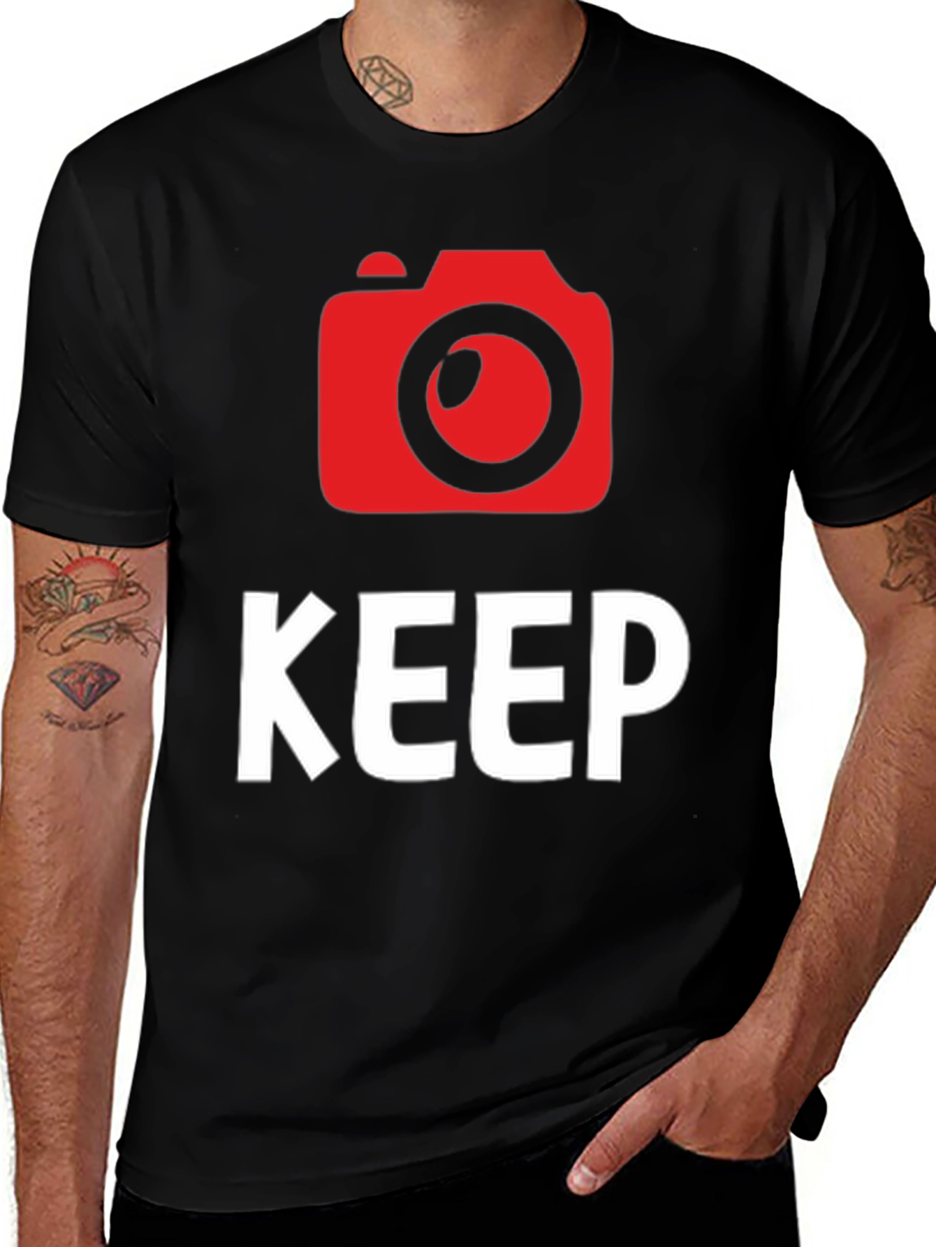 Variant 18 of Keep Shooting Camera Graphic Tee - Black