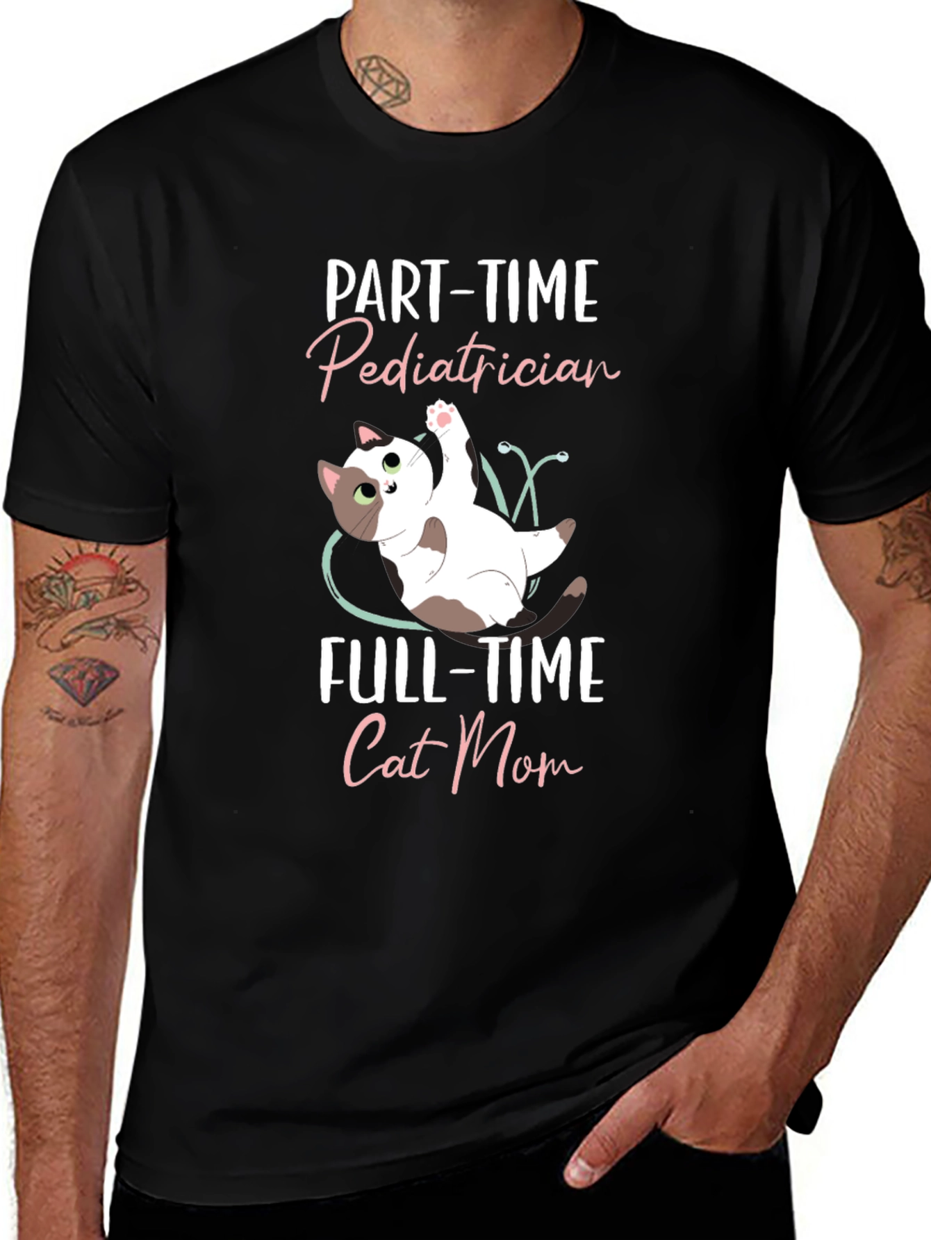 Variant 30 of Pediatrician Cat Mom T-Shirt - Cute Cat Lover Tee