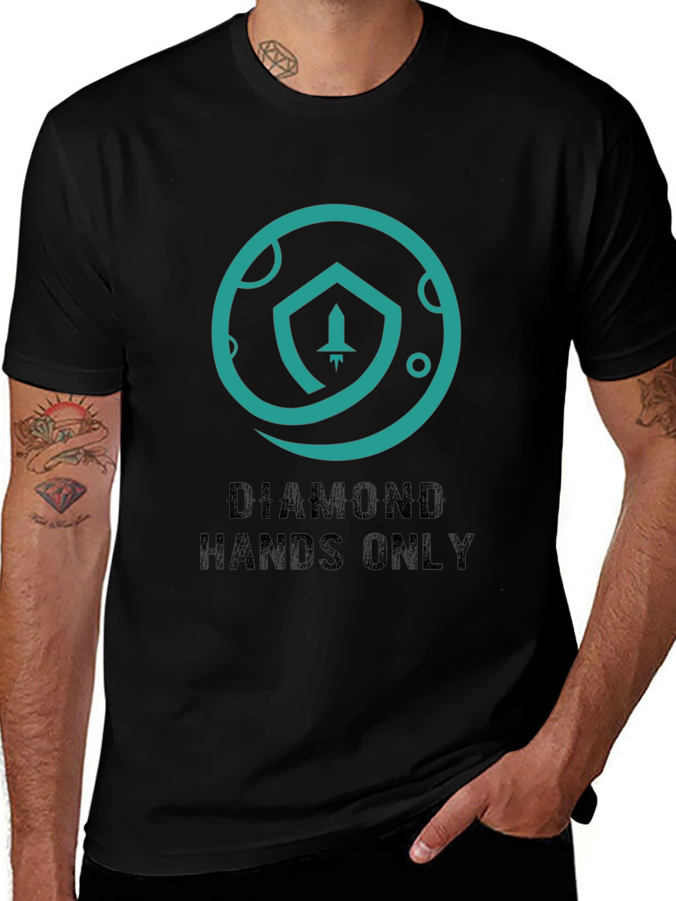 Variant 2 of Diamond Hands Only T-Shirt - Crypto Rocket