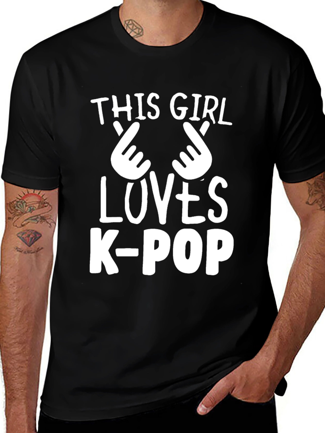 This Girl Loves K-Pop Black T-Shirt