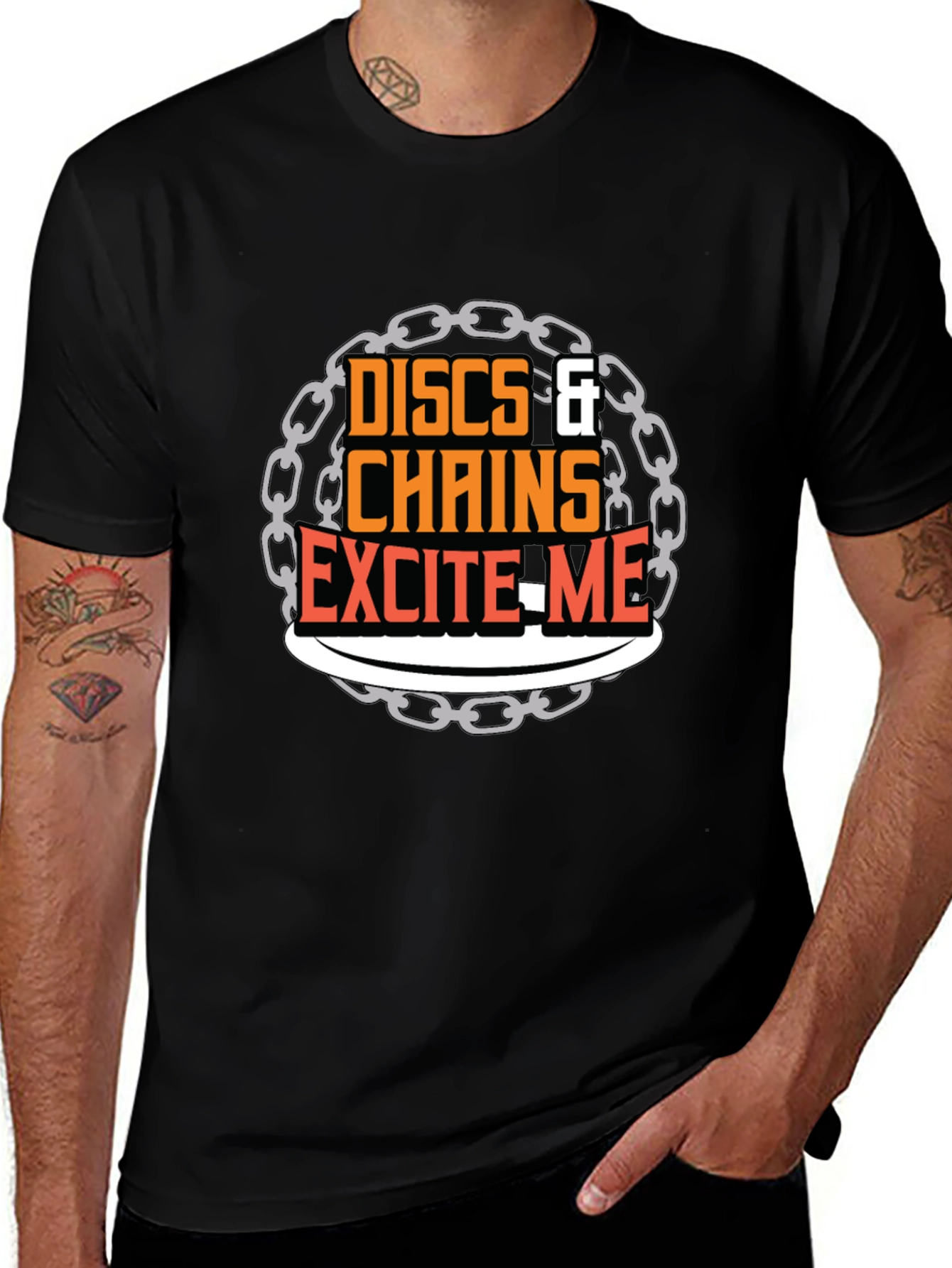 Variant 4 of Discs & Chains Excite Me Black Tee