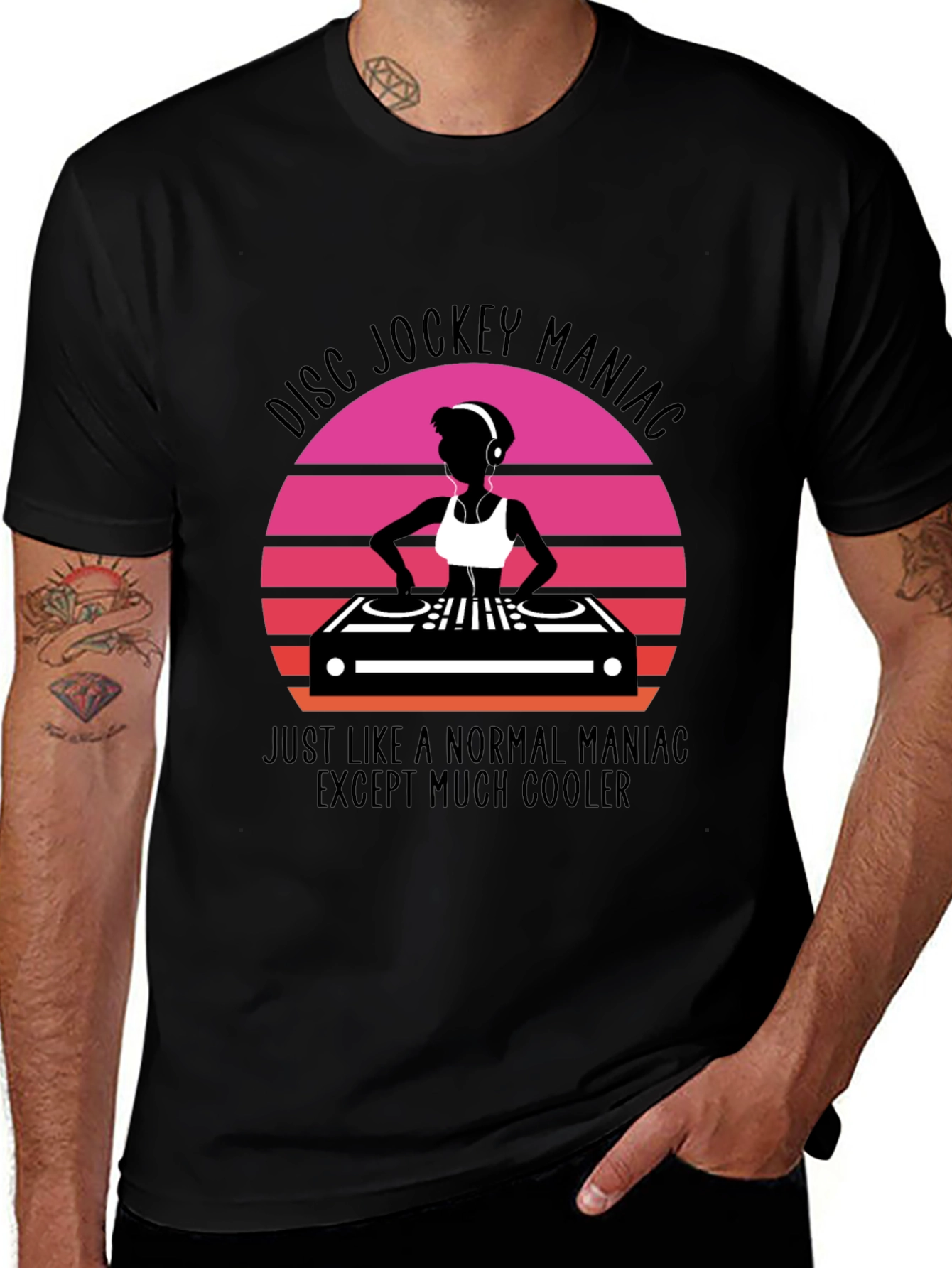 Disc Jockey Maniac Graphic Tee