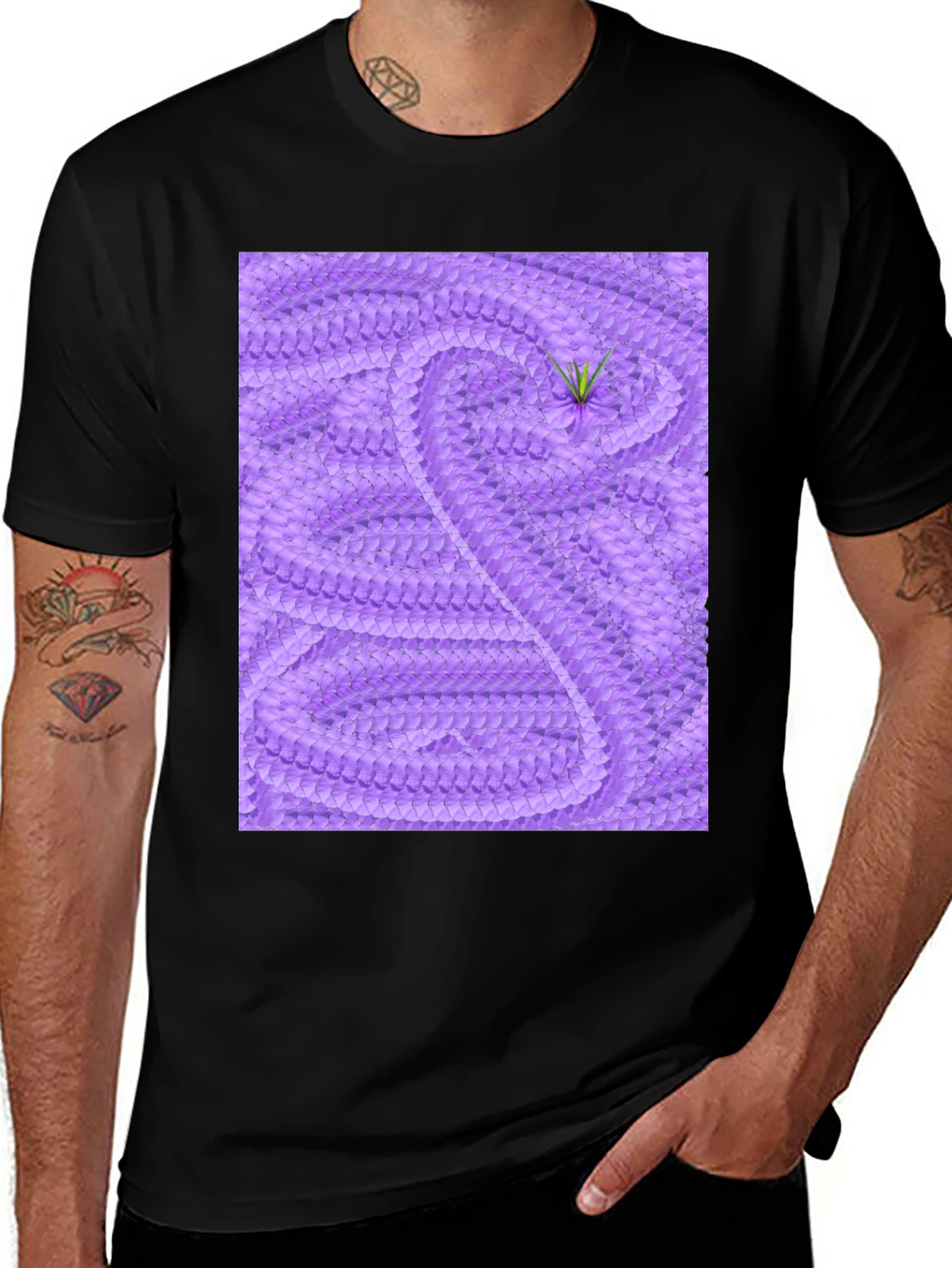 Variant 27 of Lilac Snake Skin T-Shirt