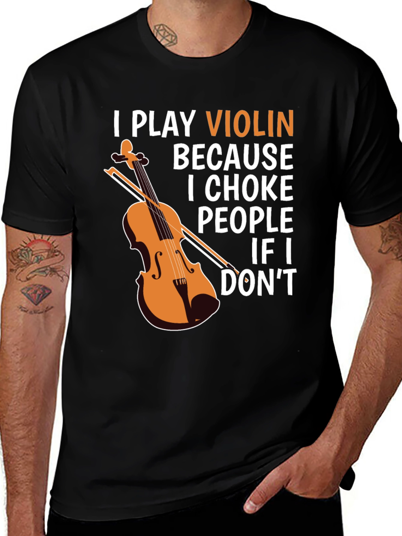 Variant 14 of Violin Choke Funny Graphic Tee