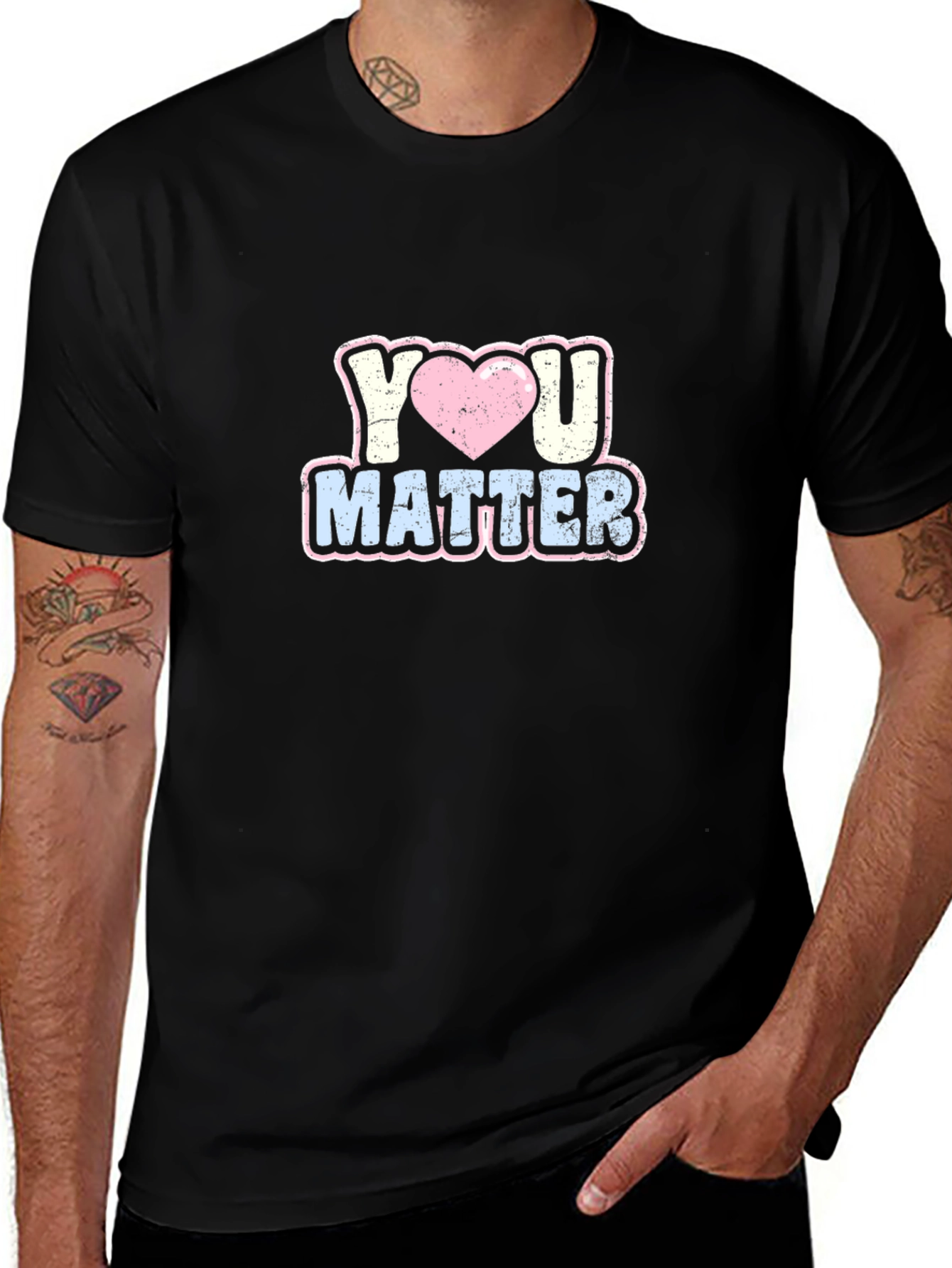 Variant 13 of You Matter Black T-Shirt with Heart