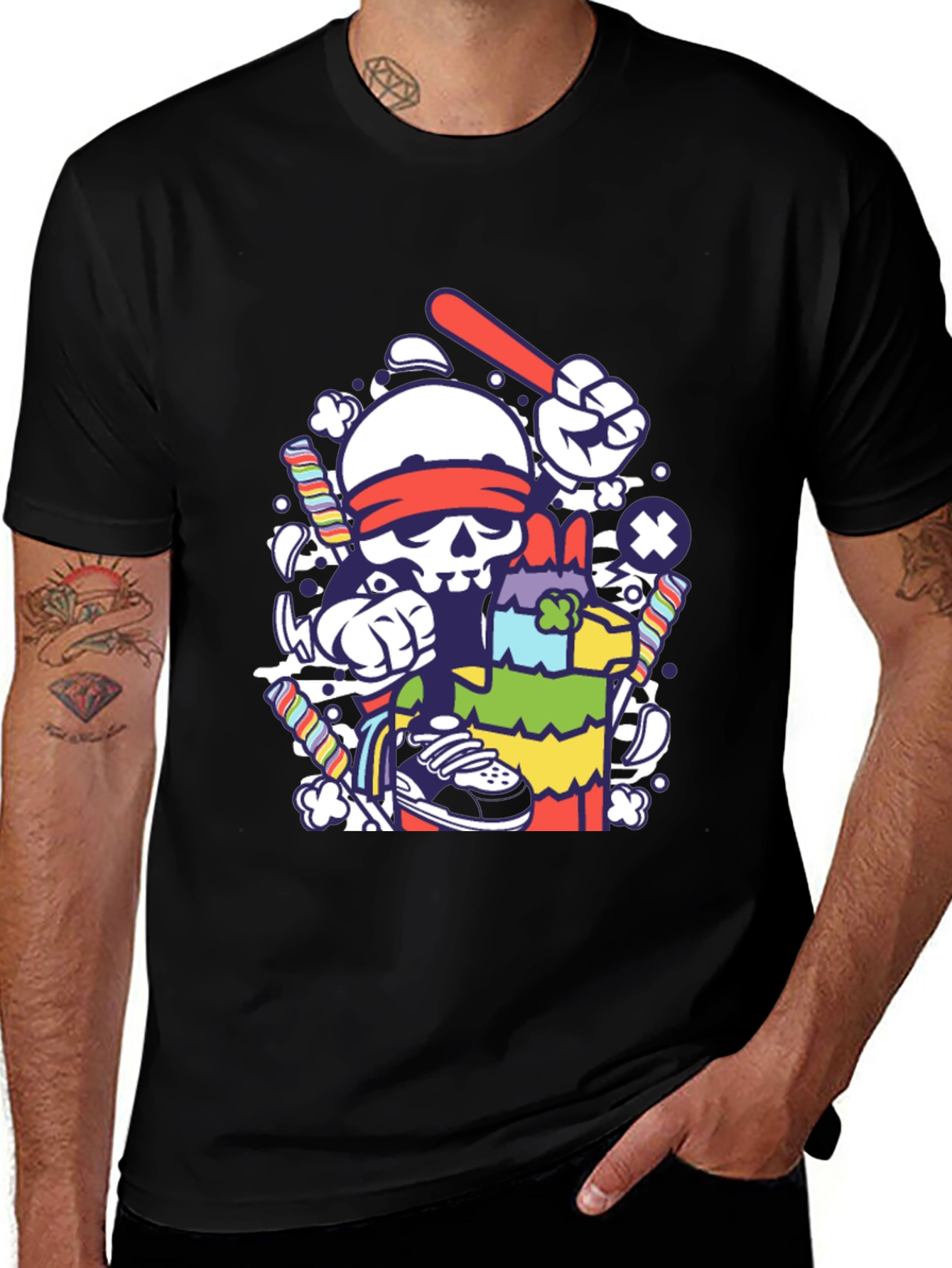 Variant 22 of Skull Pinata T-Shirt - Men's Graphic Tee