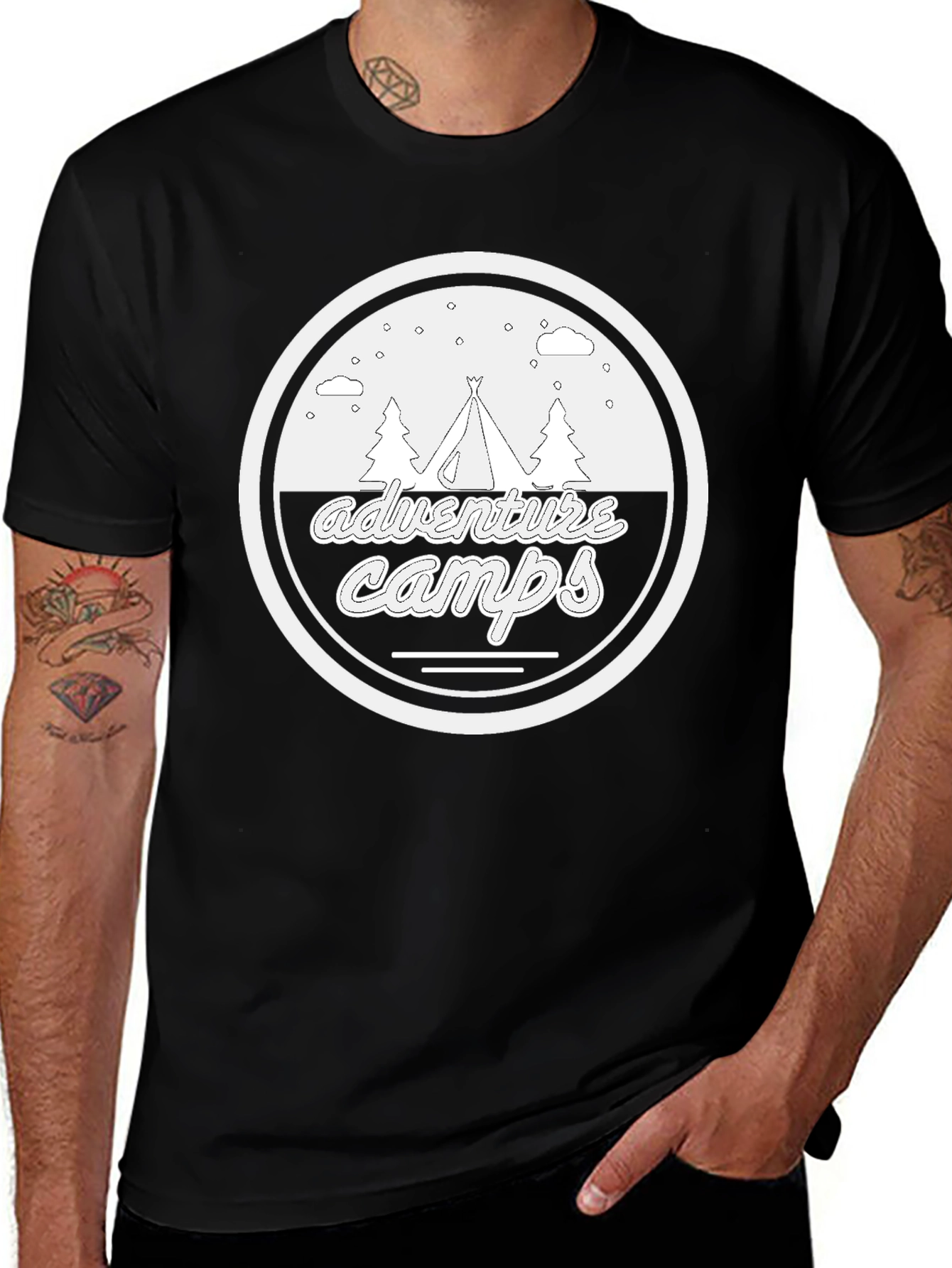 Variant 19 of Adventure Camps Graphic Tee - Black