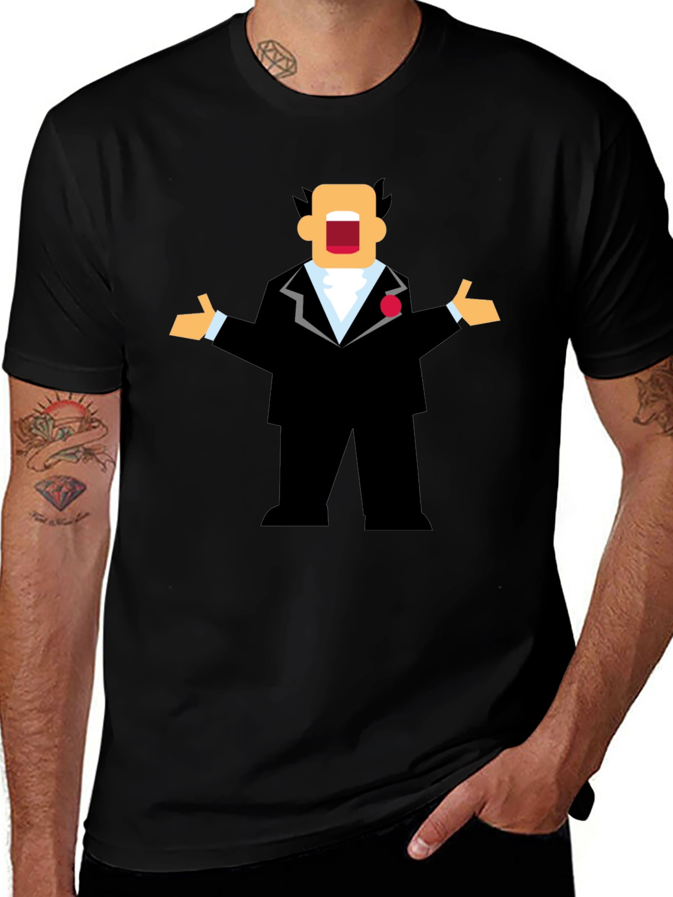 Variant 4 of Opera Singer Graphic T-Shirt - Black