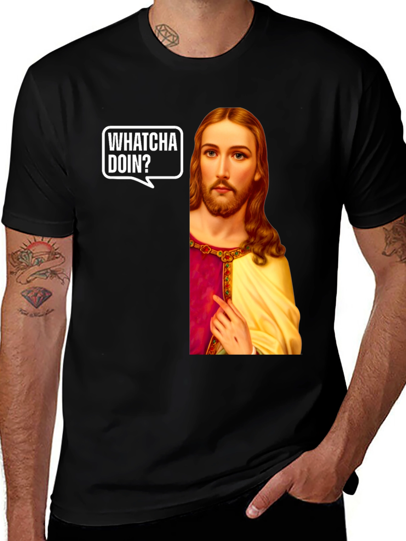 Variant 25 of Whatcha Doin? Jesus T-Shirt
