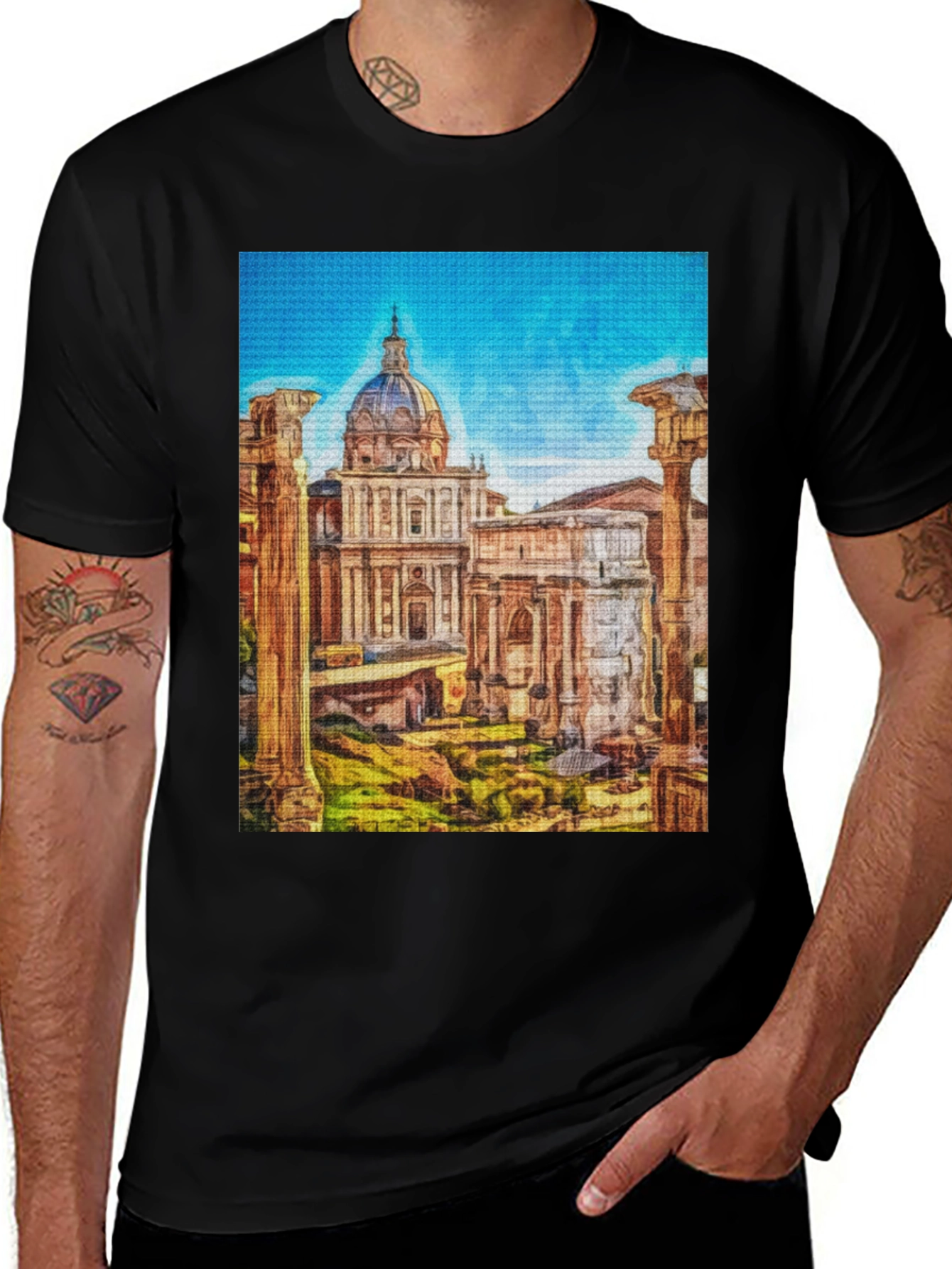 Rome Landmark T-Shirt - Classic Italy Design