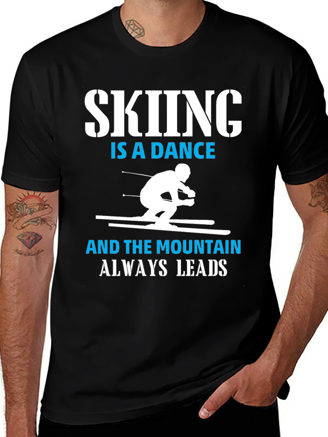 Variant 9 of Skiing is a Dance T-Shirt - Mountain Lover Tee